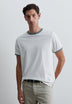 CONTRAST RIBBED T-SHIRT