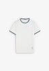 CONTRAST RIBBED T-SHIRT