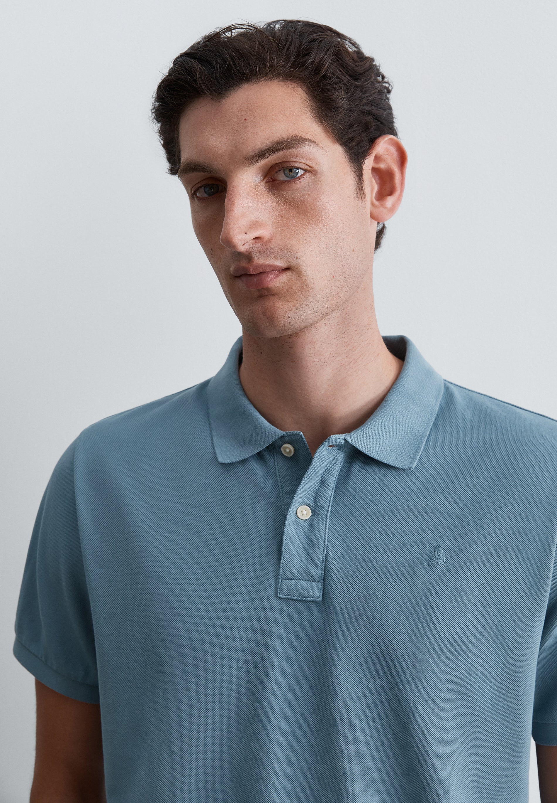 PIQUÉ POLO SHIRT WITH TONAL SKULL