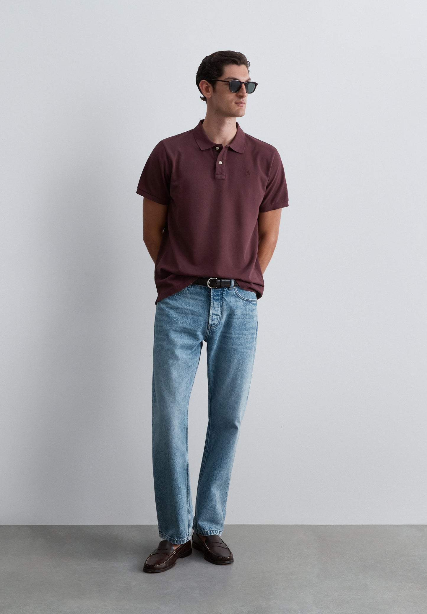 PIQUÉ POLO SHIRT WITH TONAL SKULL