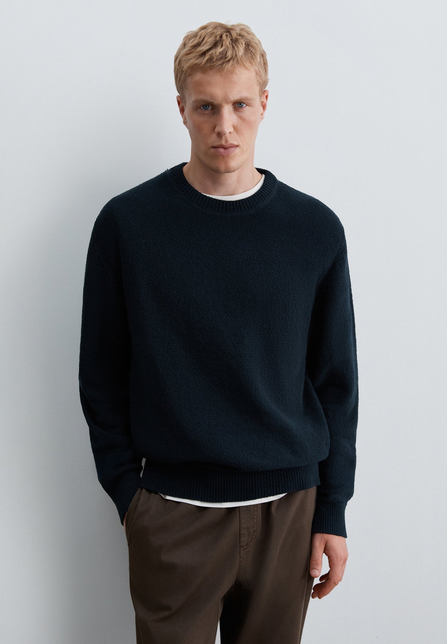 TEXTURED COTTON SWEATER