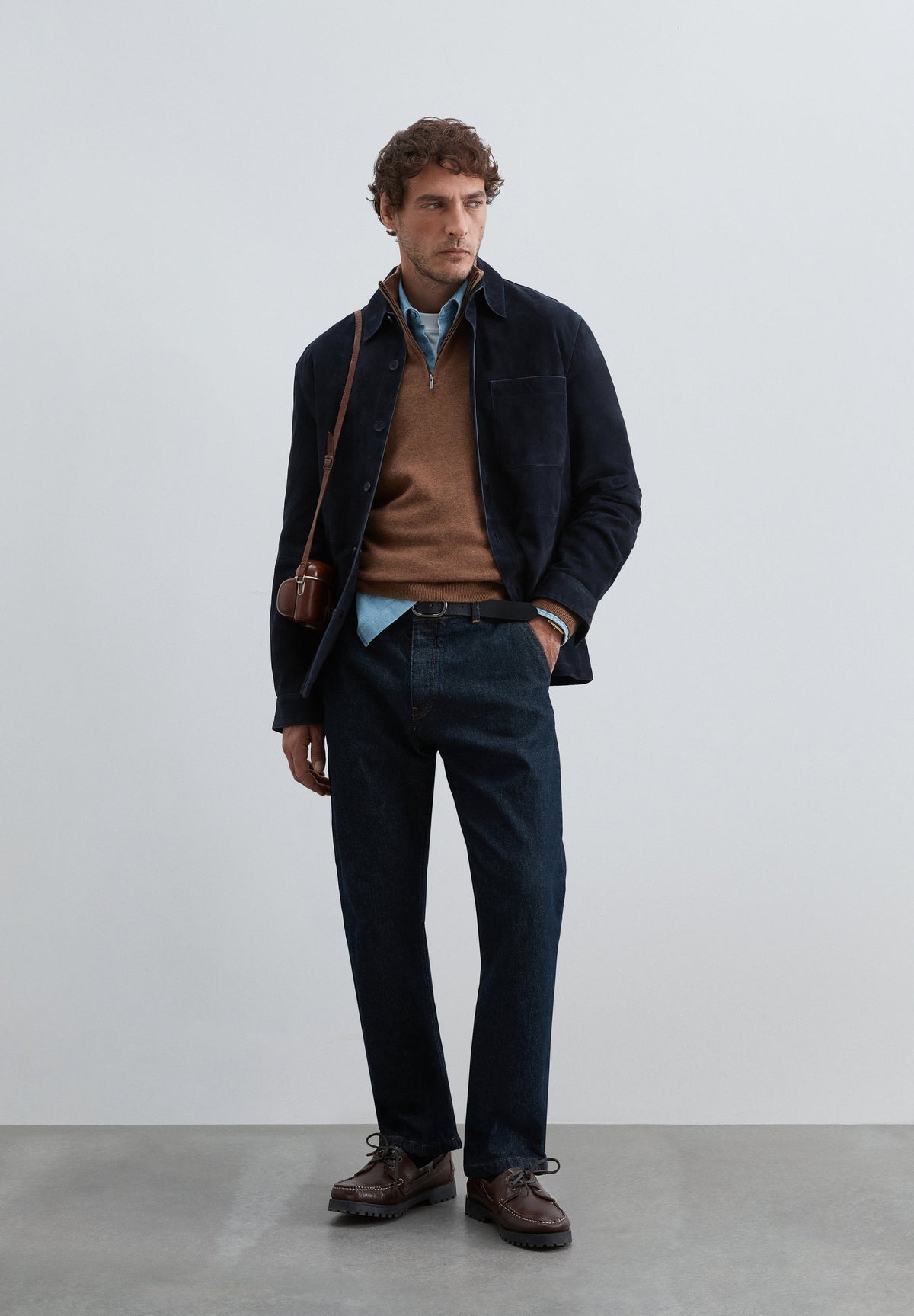 HALF-ZIP WOOL SWEATER