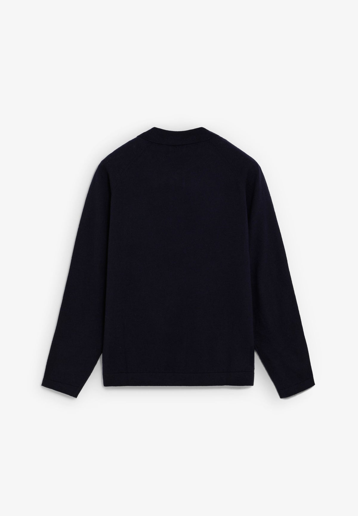 MERINO WOOL POLO SHIRT-STYLE SWEATER