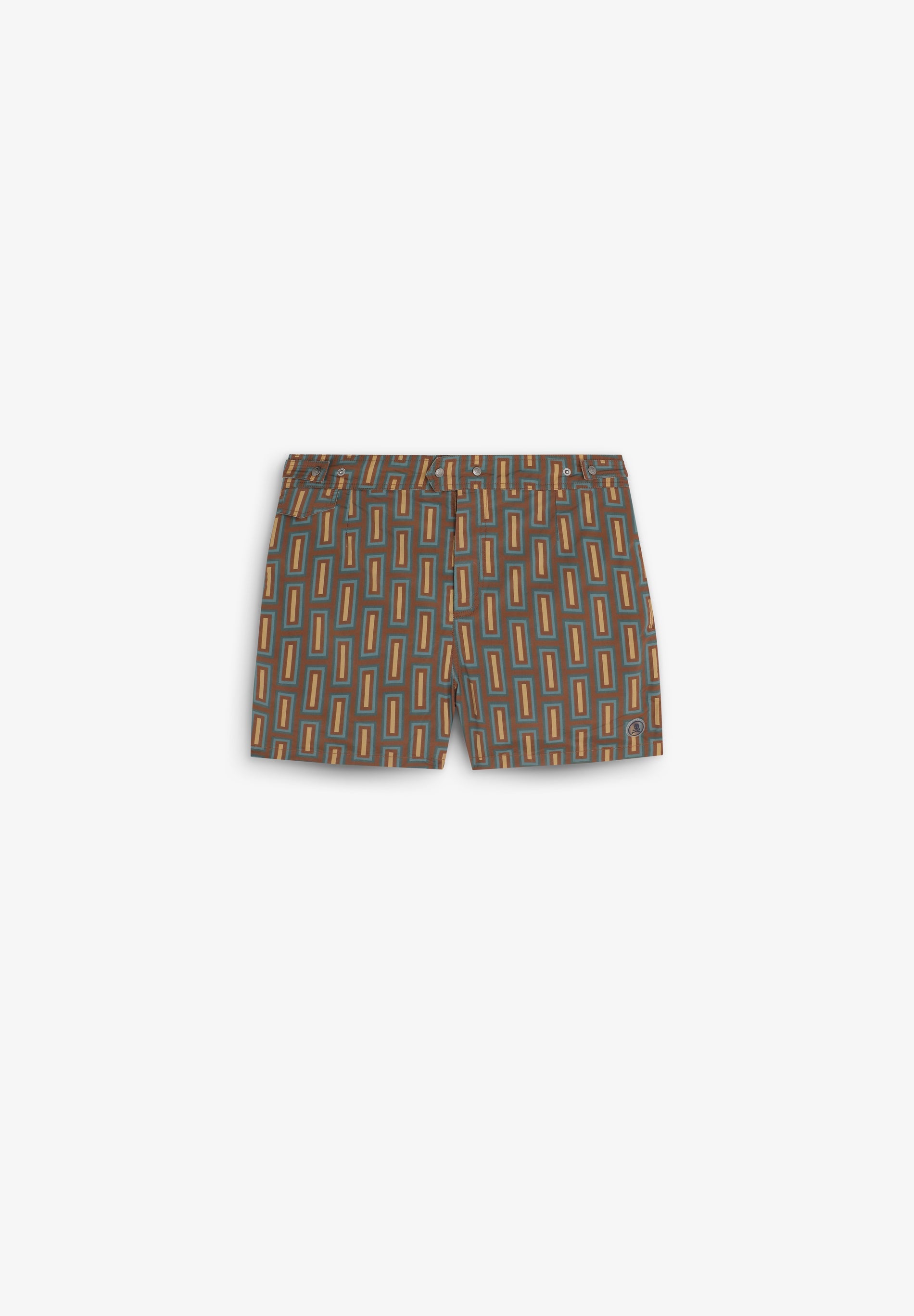 SWIMMING TRUNKS WITH CONTRAST PRINT