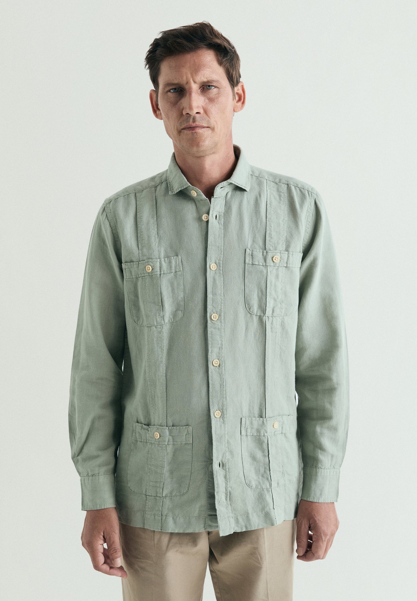 LINEN SAFARI SHIRT