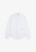 STRIPE SHIRT WITH STAND-UP COLLAR