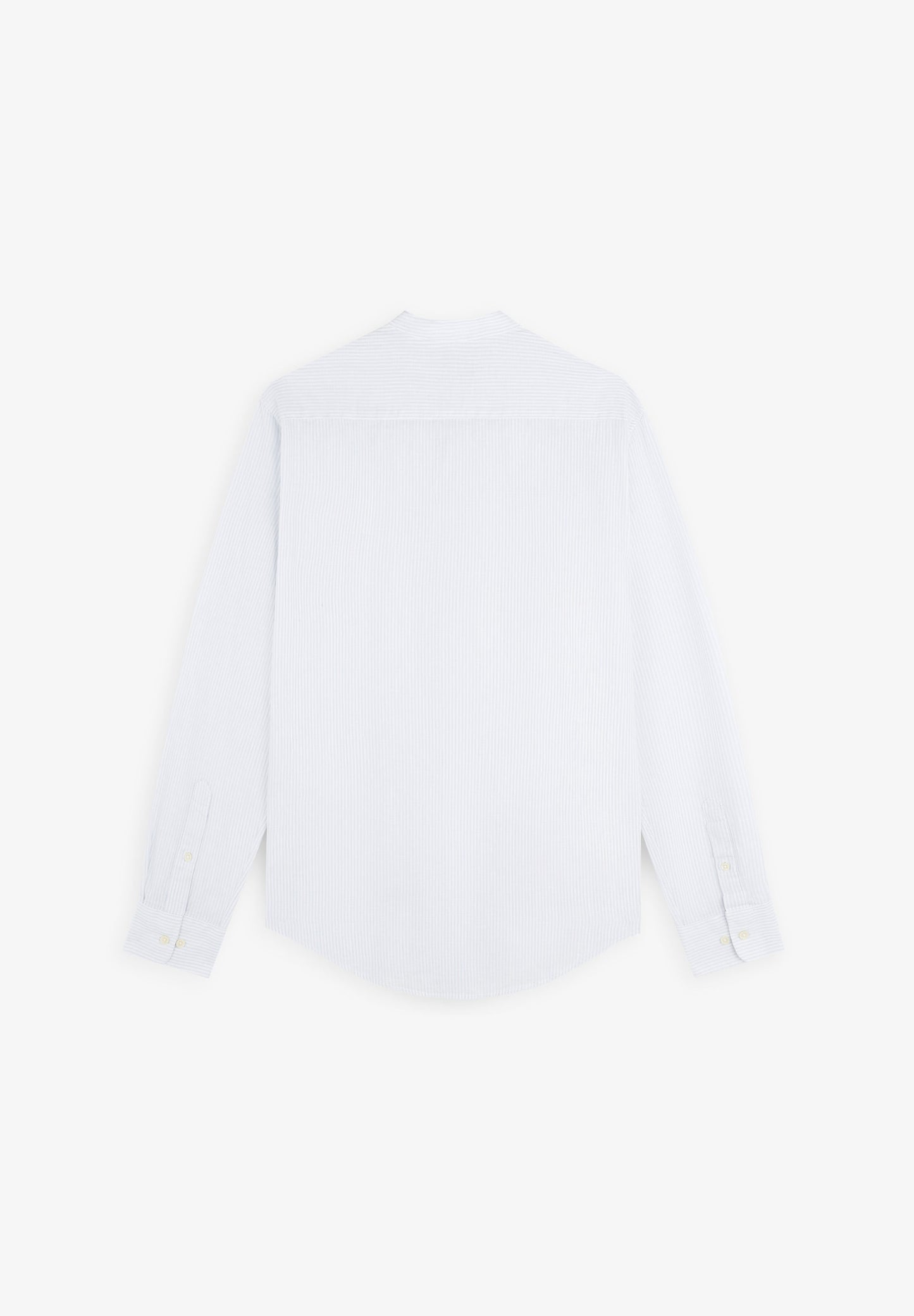 SCSTRIPED LINEN MAO SHIRT