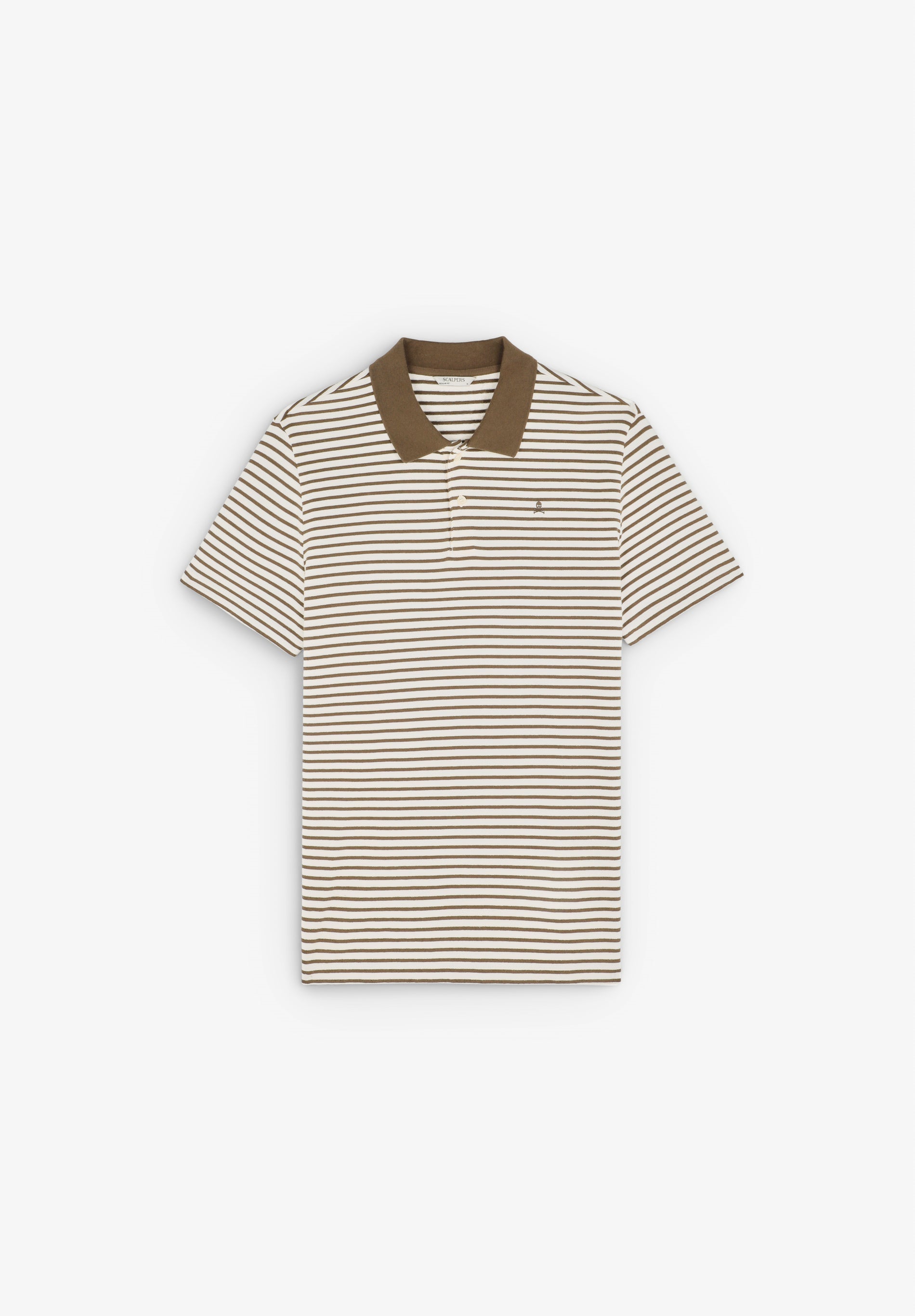 STRIPED POLO SHIRT WITH SKULL