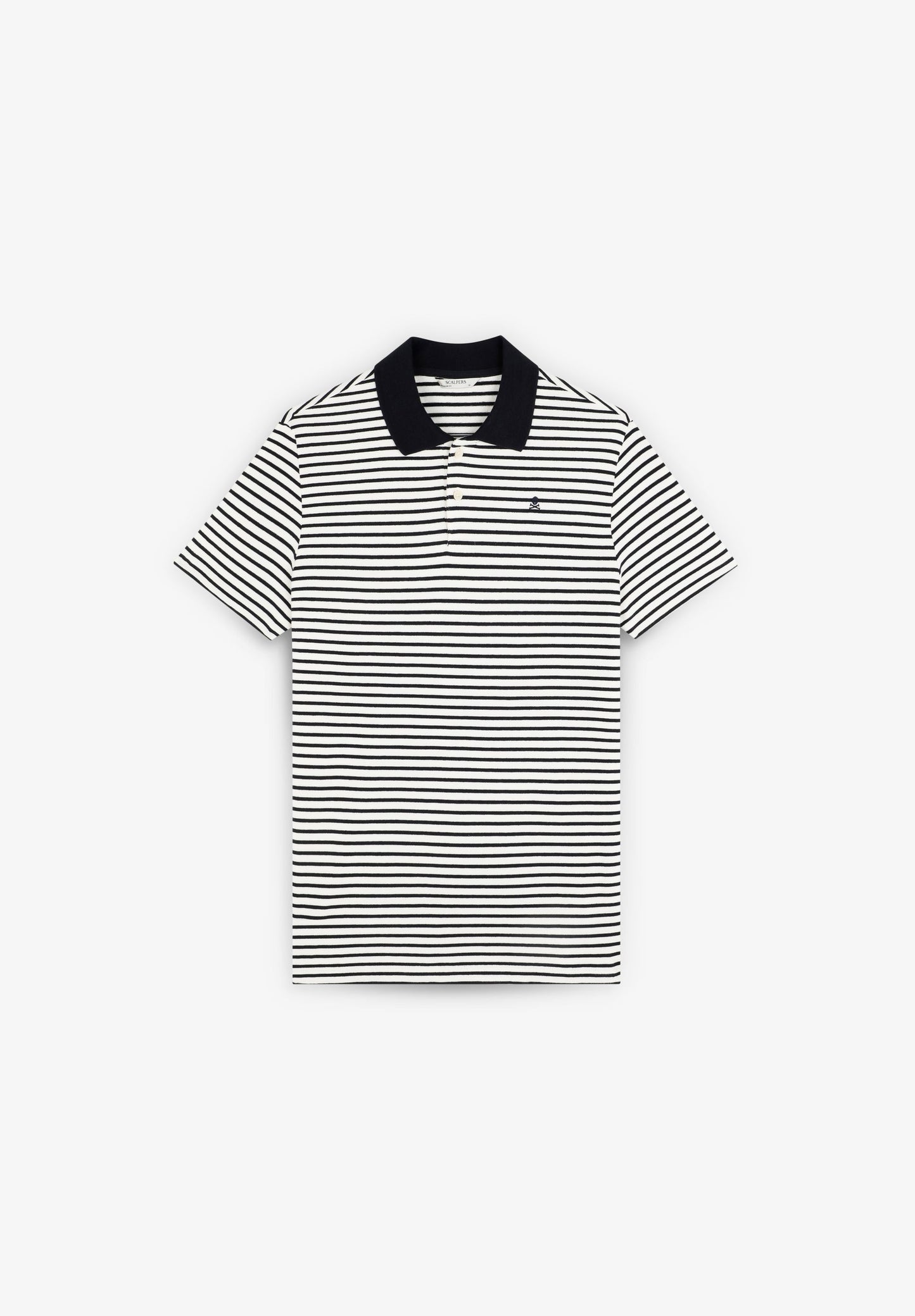 STRIPED POLO SHIRT WITH SKULL