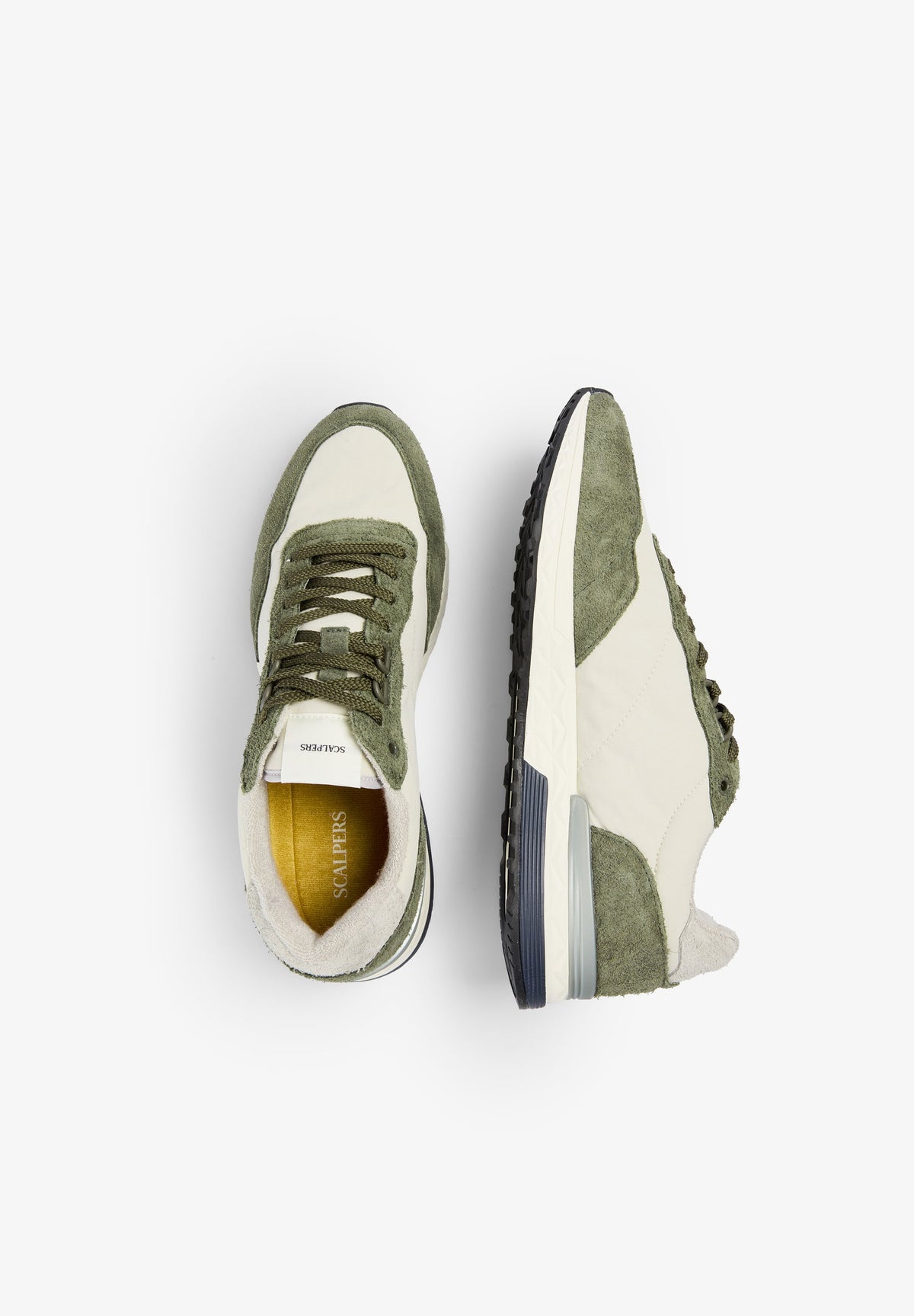 CONTRAST SUEDE SNEAKERS