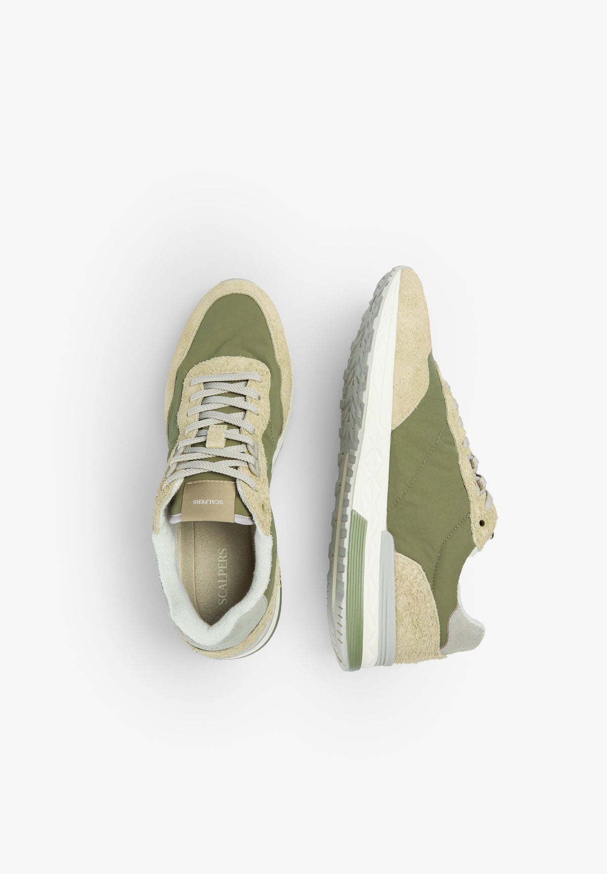 CONTRAST SUEDE SNEAKERS