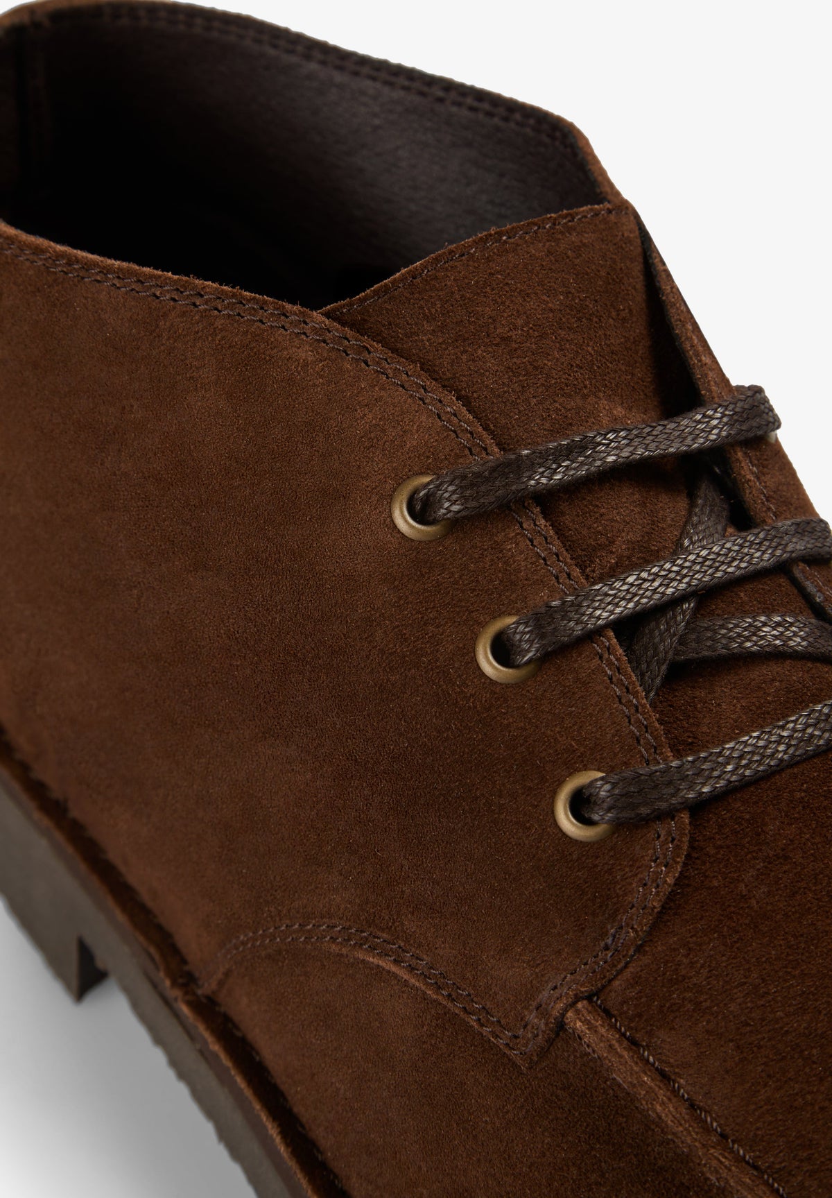 SUEDE LACE-UP ANKLE BOOTS