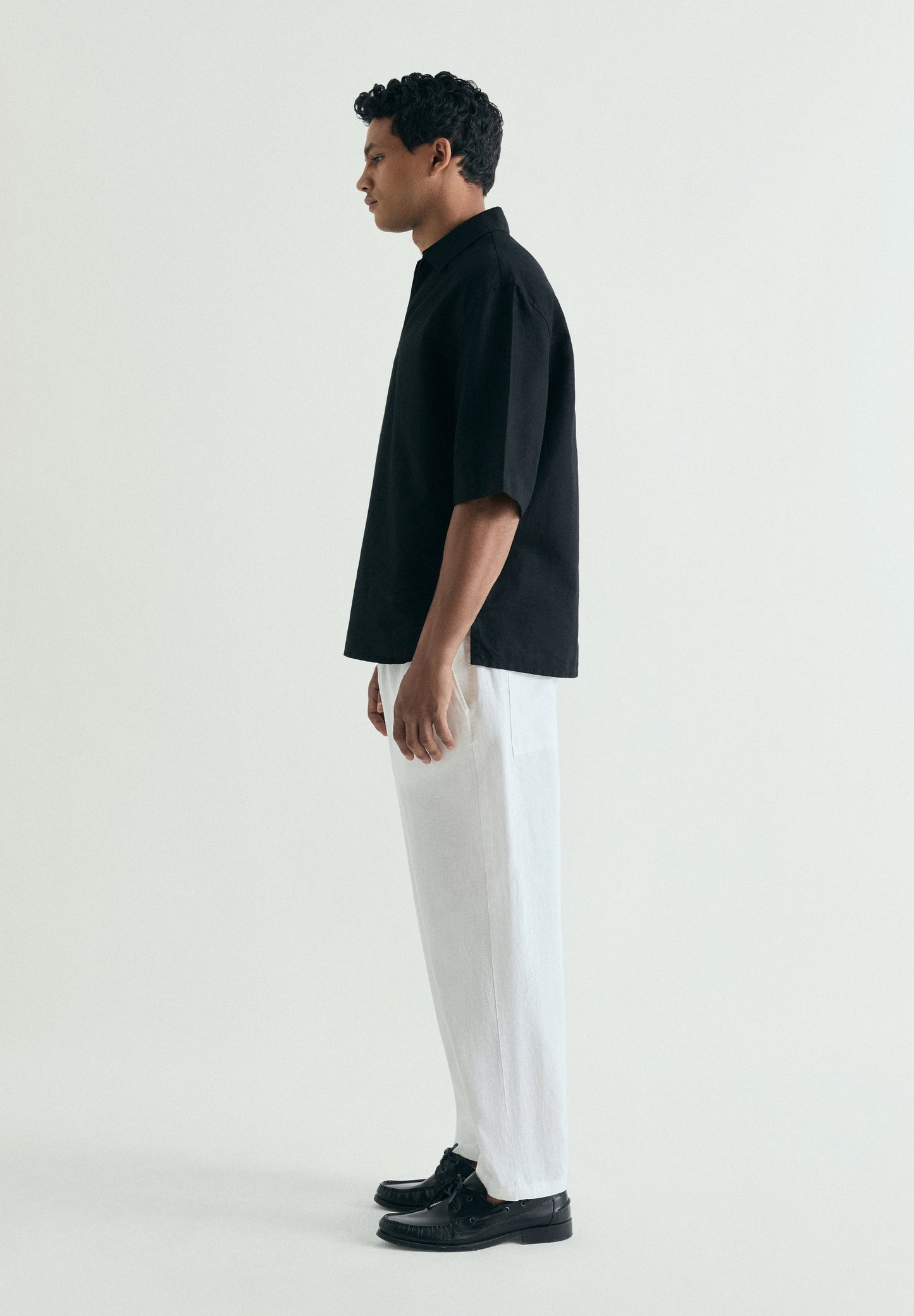 COTTON AND LINEN POLO SHIRT