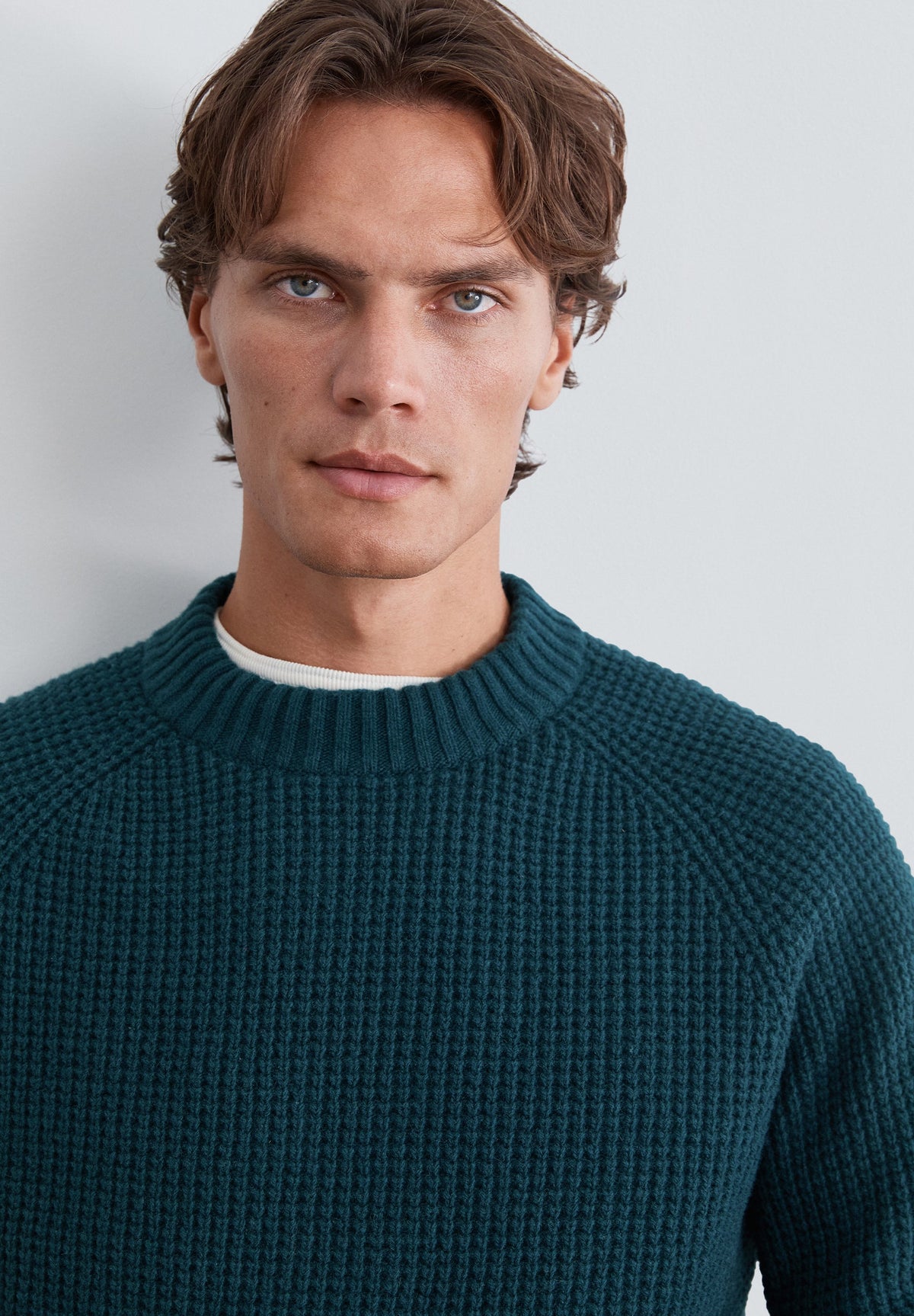 WAFFLE KNIT SWEATER