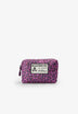 ANIMAL PRINT TOILETRY BAG WITH FRONT PATCH