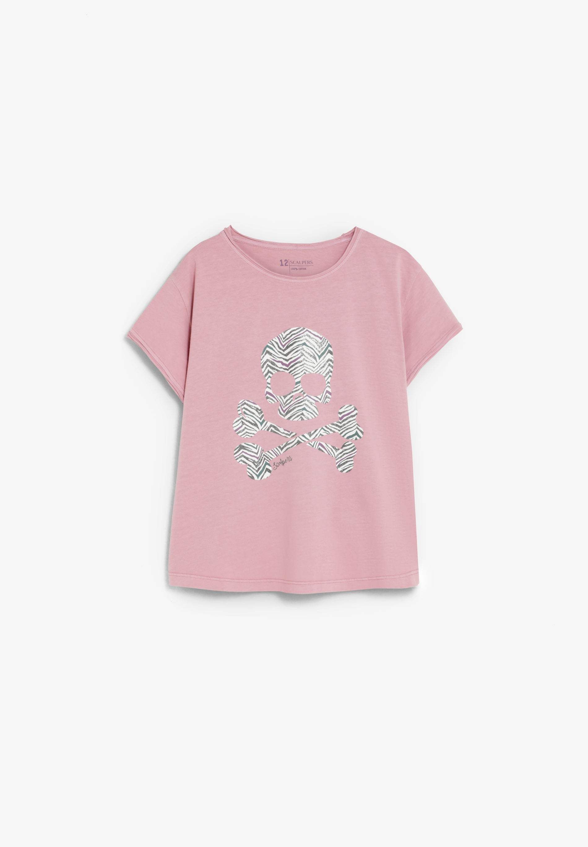 ANIMAL PRINT SKULL T-SHIRT