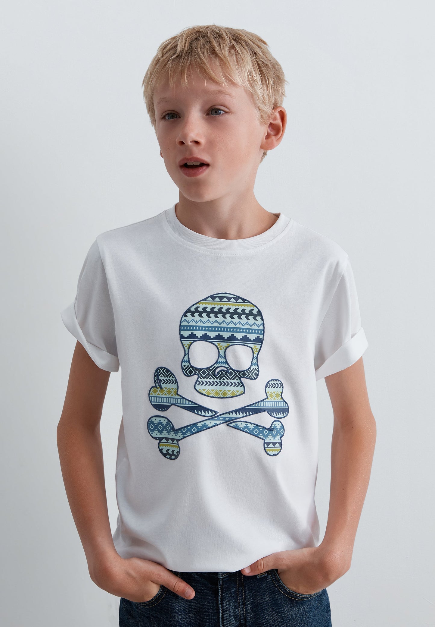 PRINTED SKULL T-SHIRT