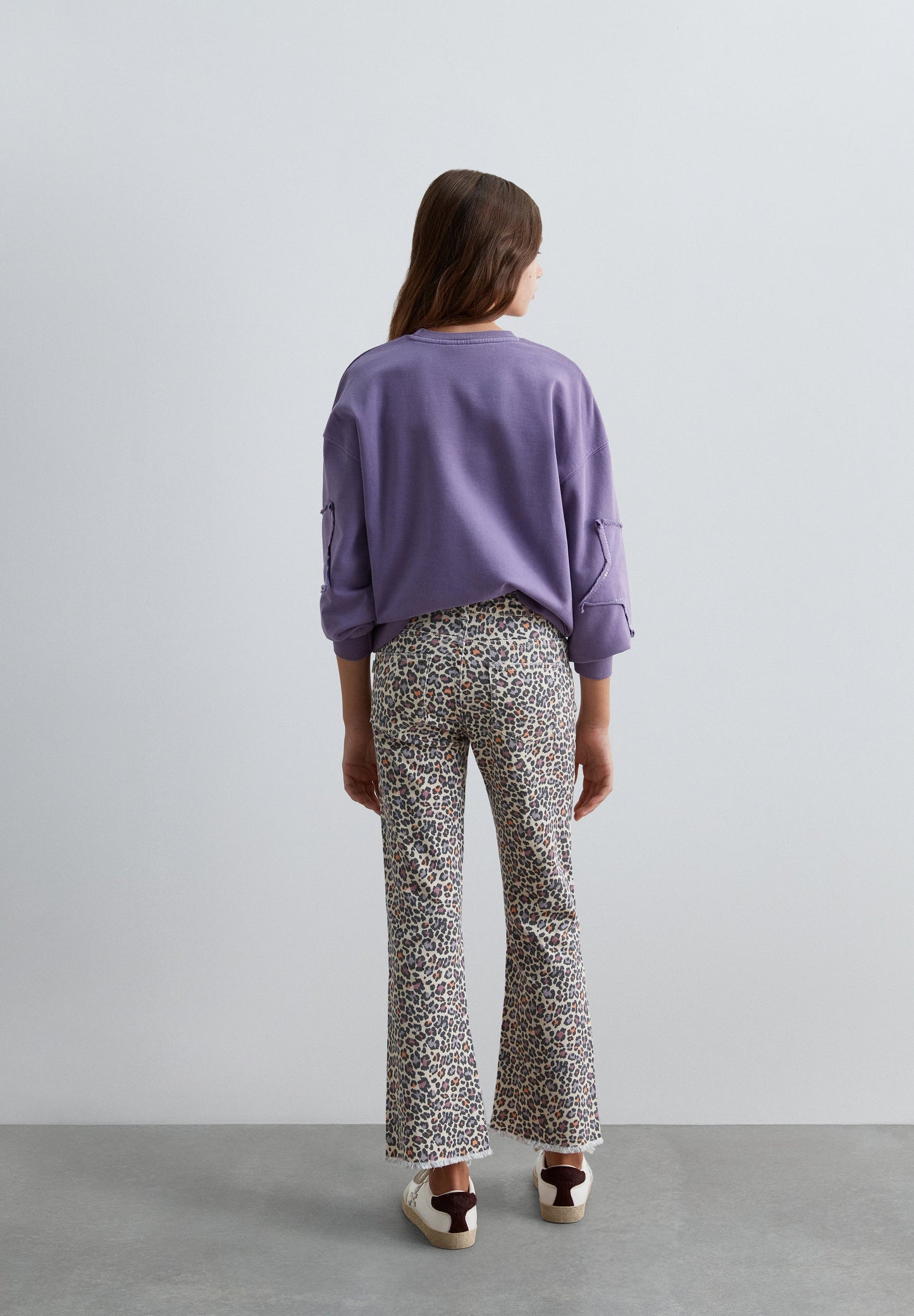 ANIMAL PRINT FLARED TROUSERS