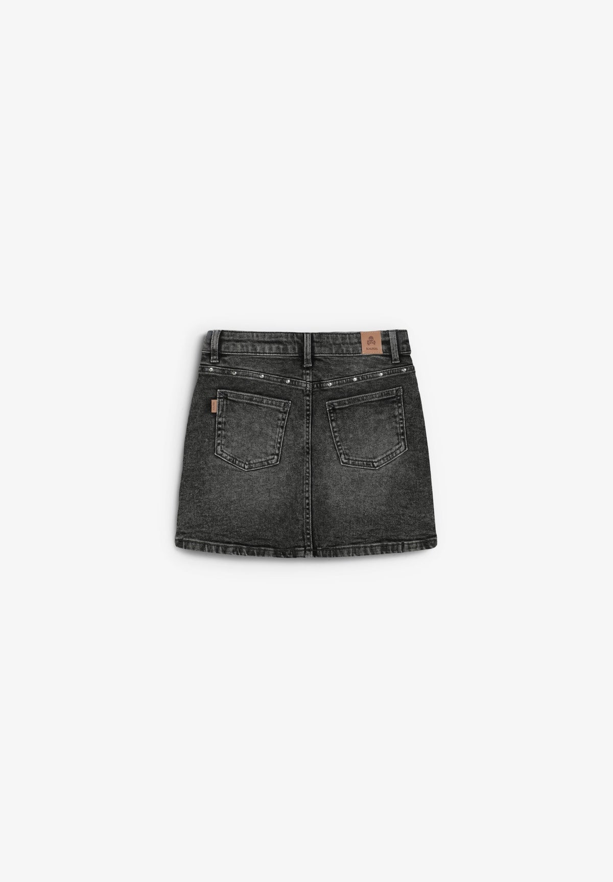 DENIM SKIRT WITH STUDS