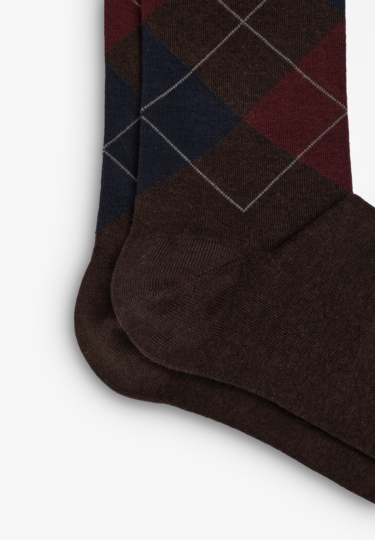 DIAMOND PATTERN KNEE-HIGH SOCKS