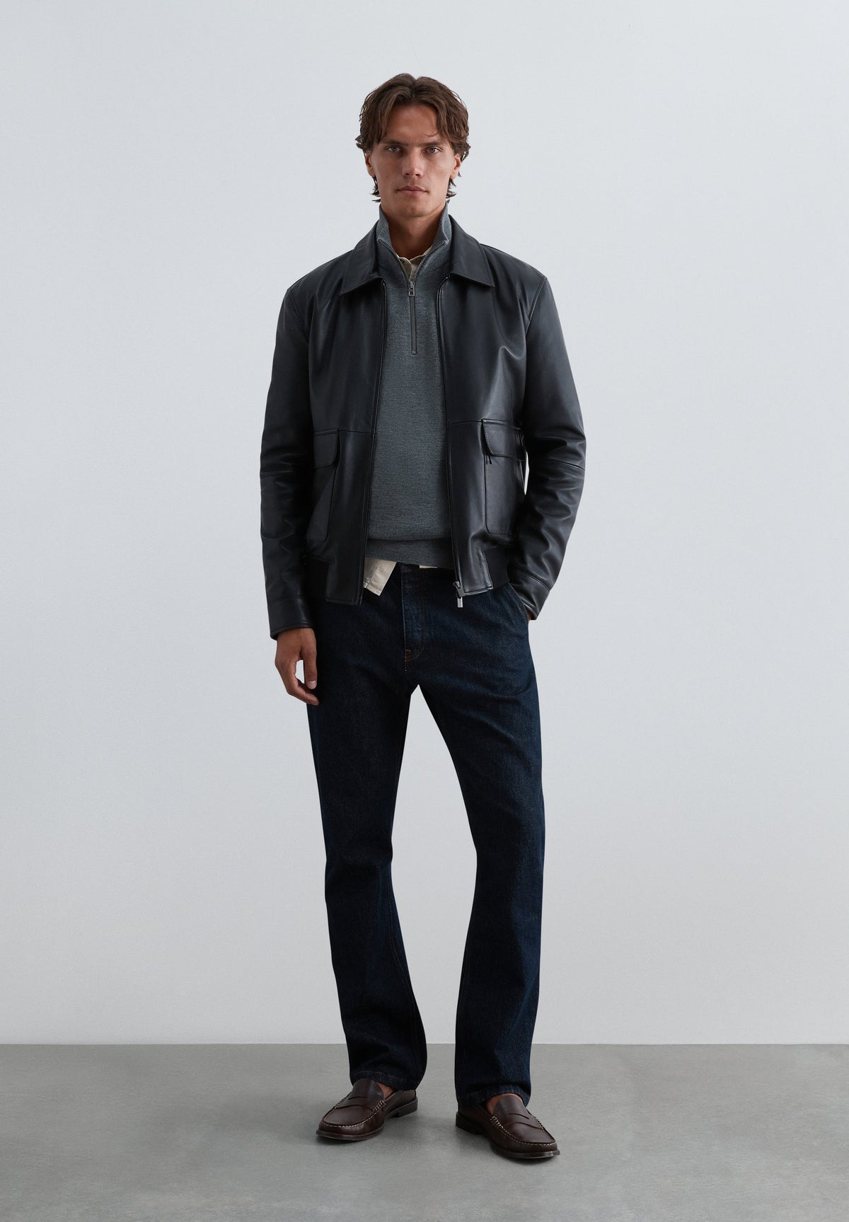 HALF-ZIP SWEATER WITH SKULL