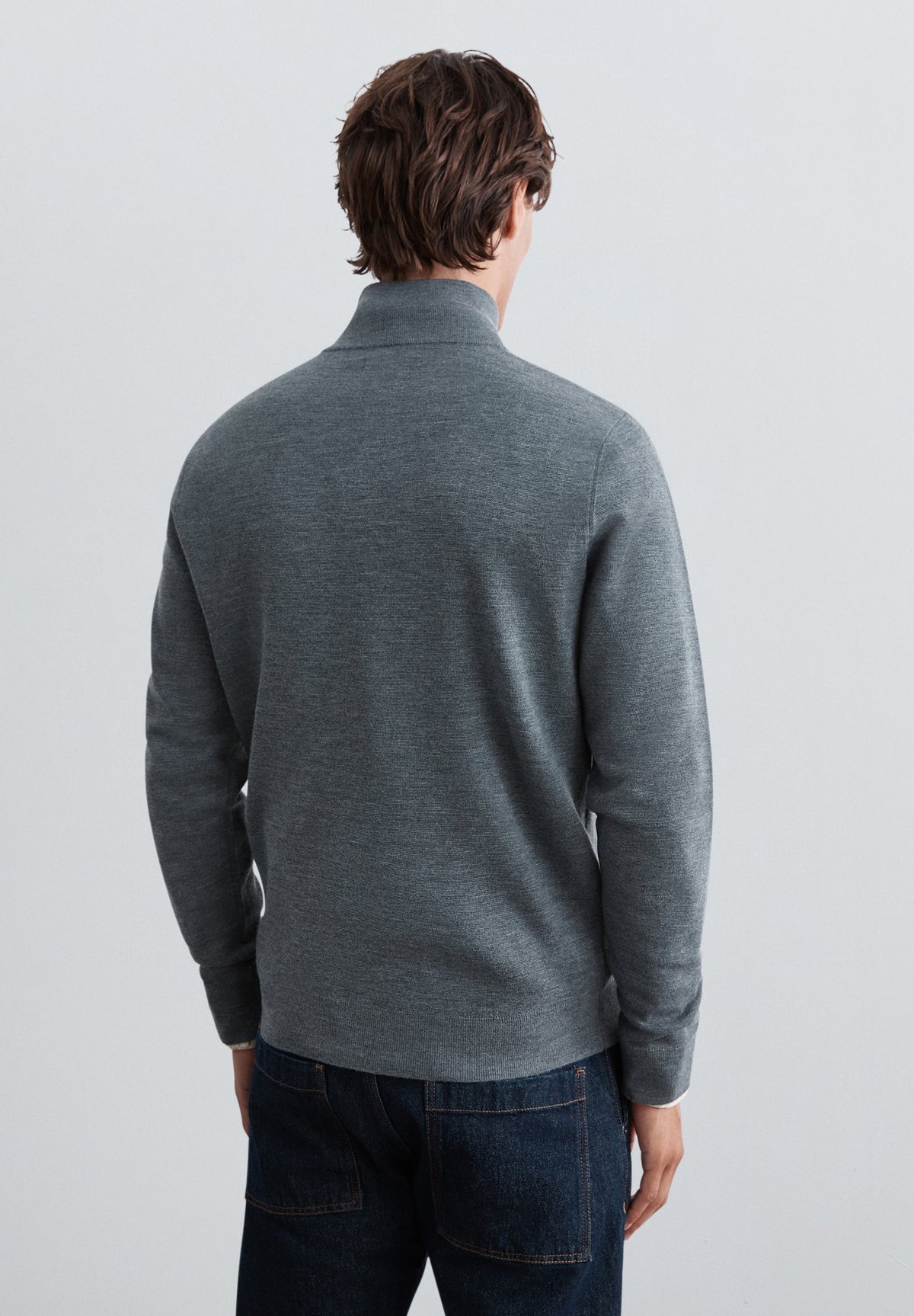 HALF-ZIP SWEATER WITH SKULL