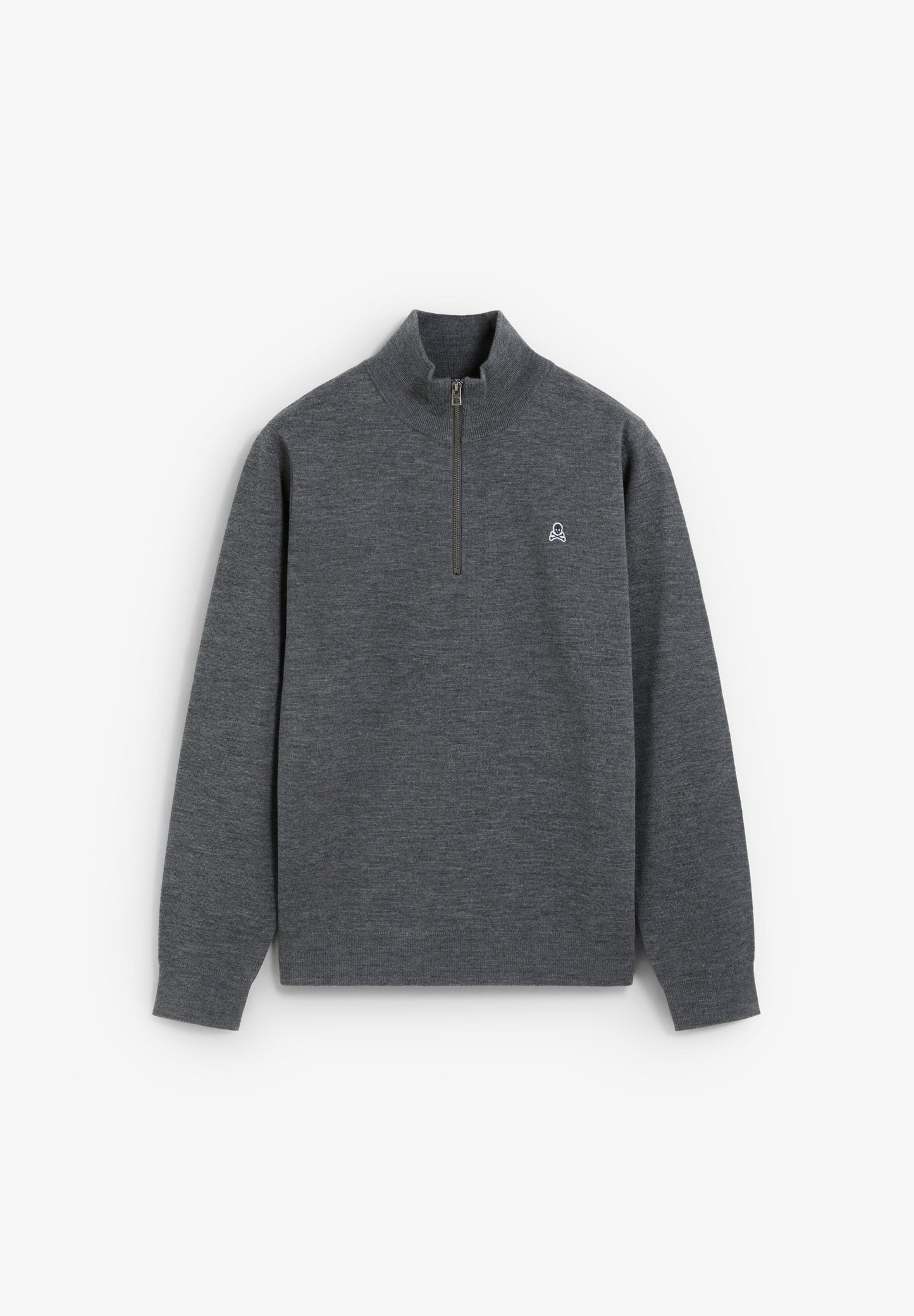 HALF-ZIP SWEATER WITH SKULL