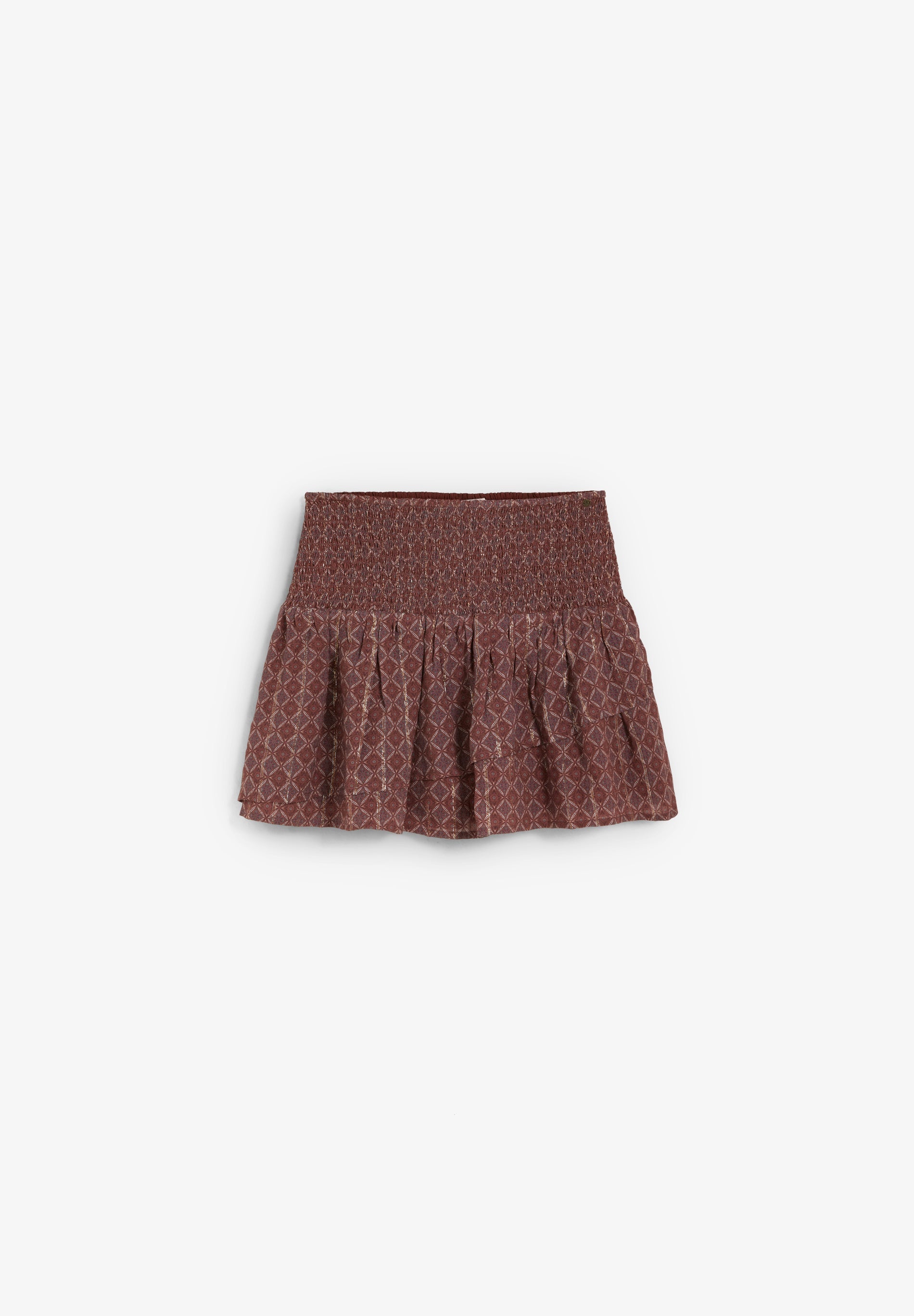 PRINTED SKIRT WITH RUFFLES