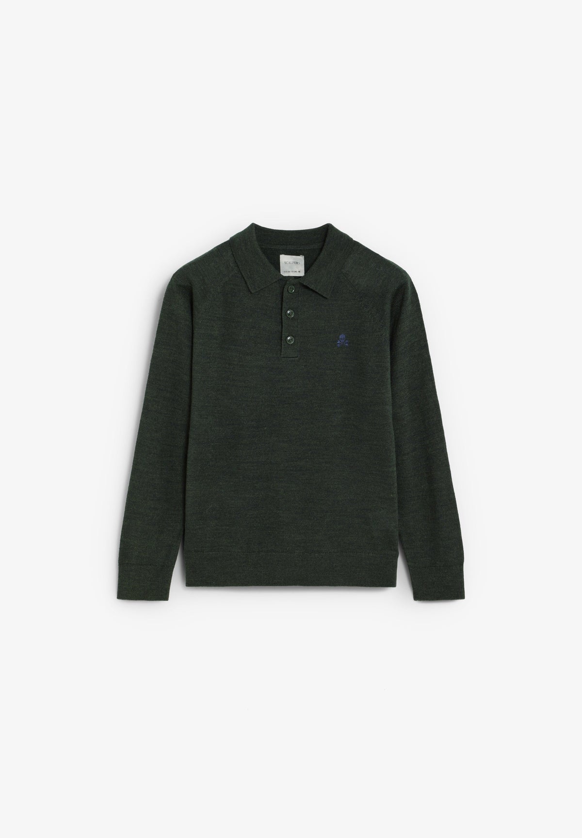 FINE KNIT POLO SWEATER