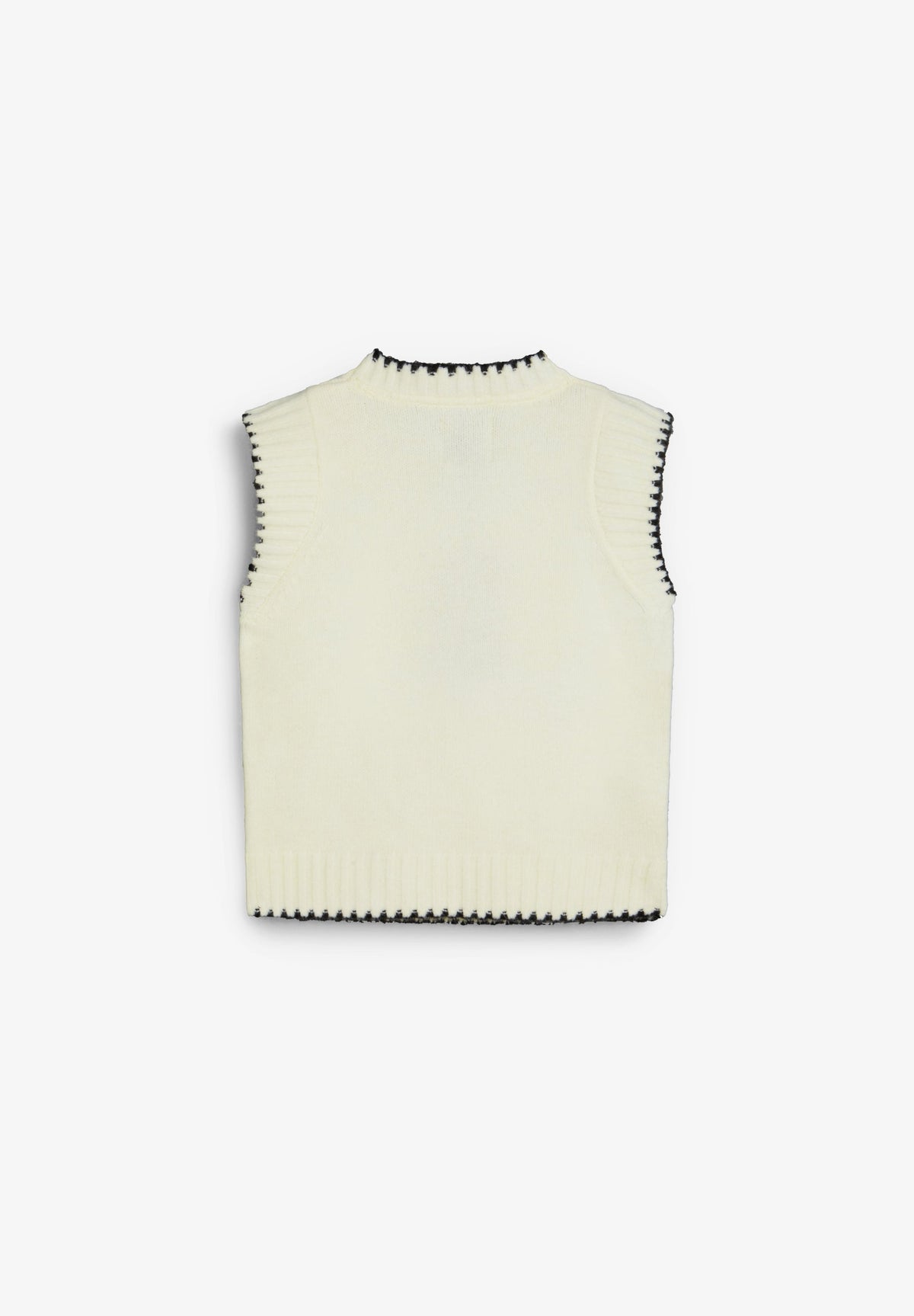 VEST WITH CONTRAST FINISHES