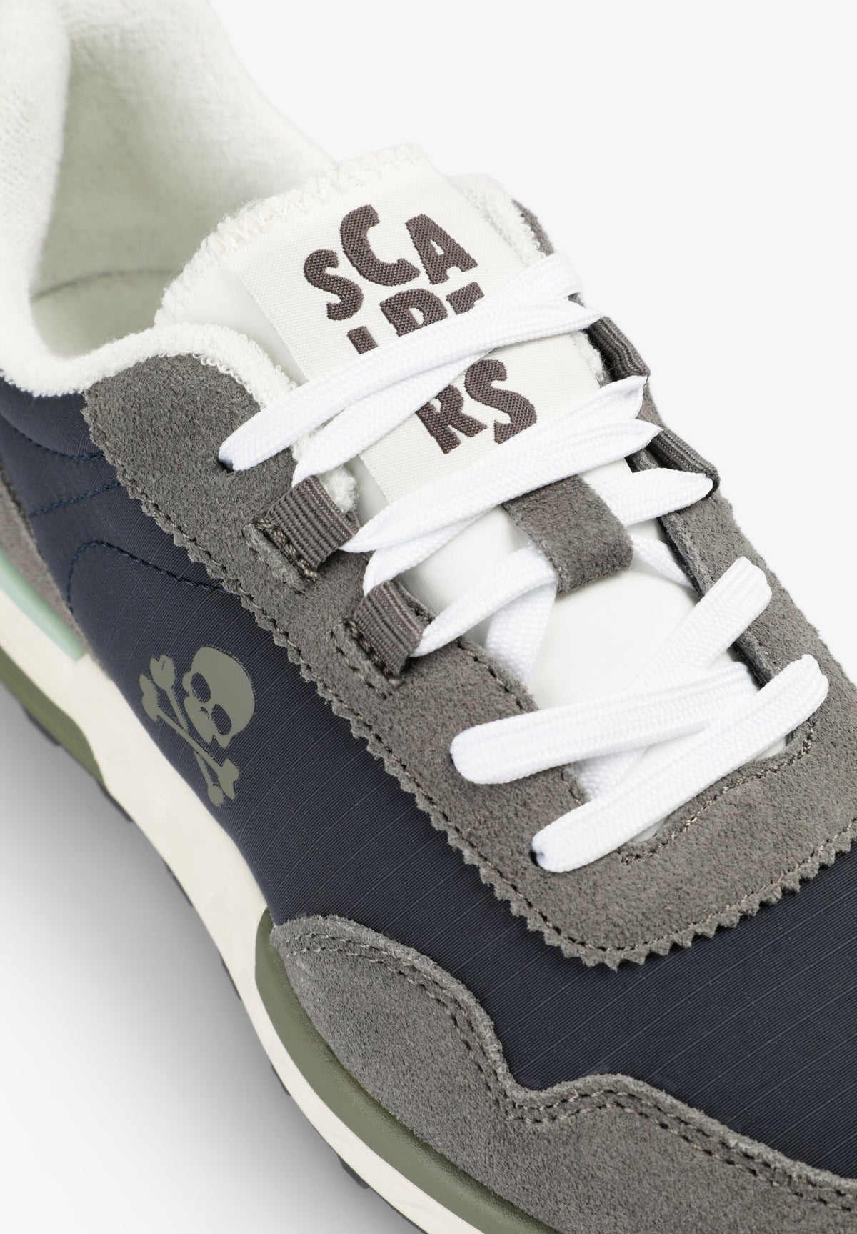 SKULL SPLIT SUEDE SNEAKERS