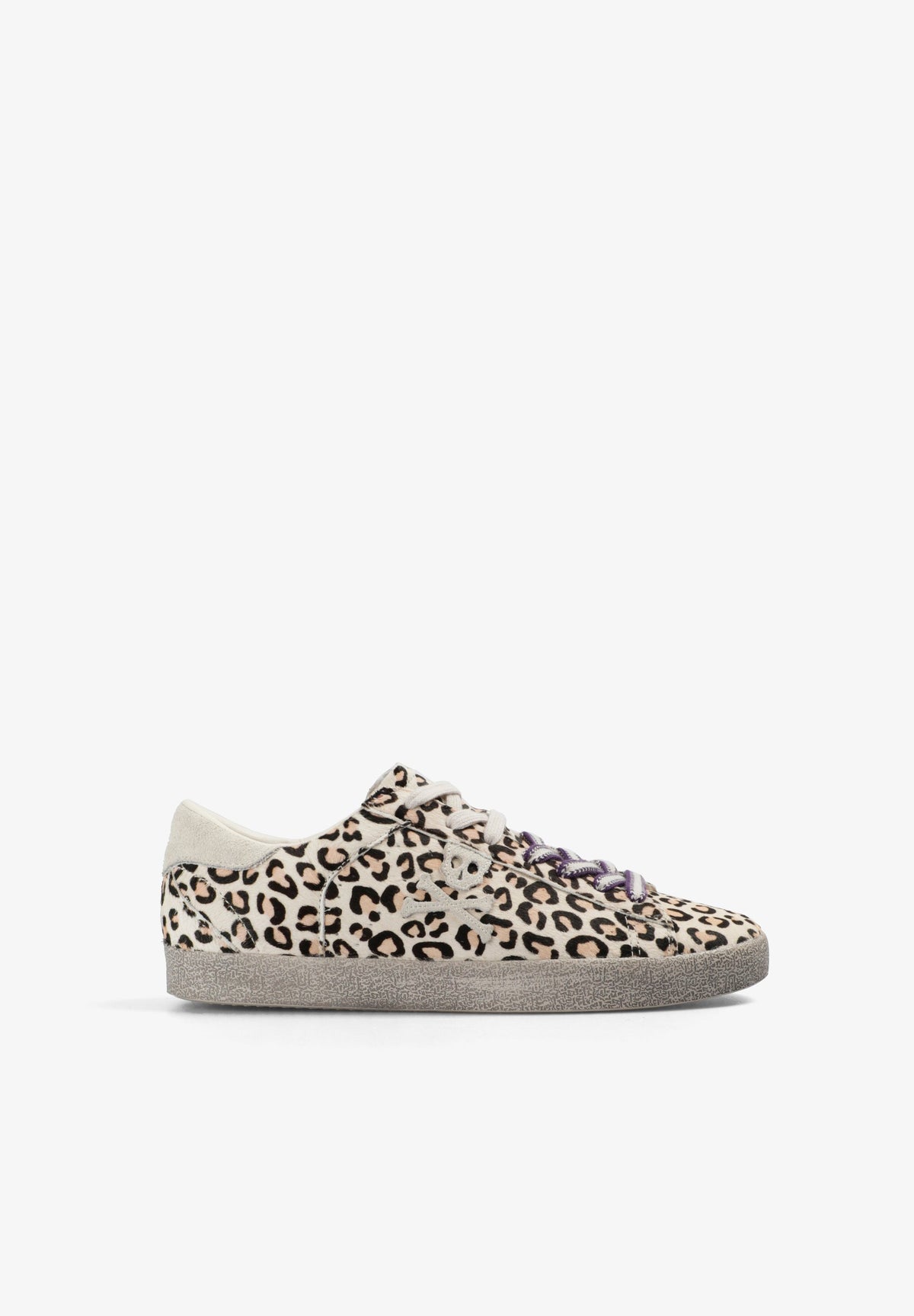 ANIMAL PRINT SNEAKERS WITH LACE DETAIL