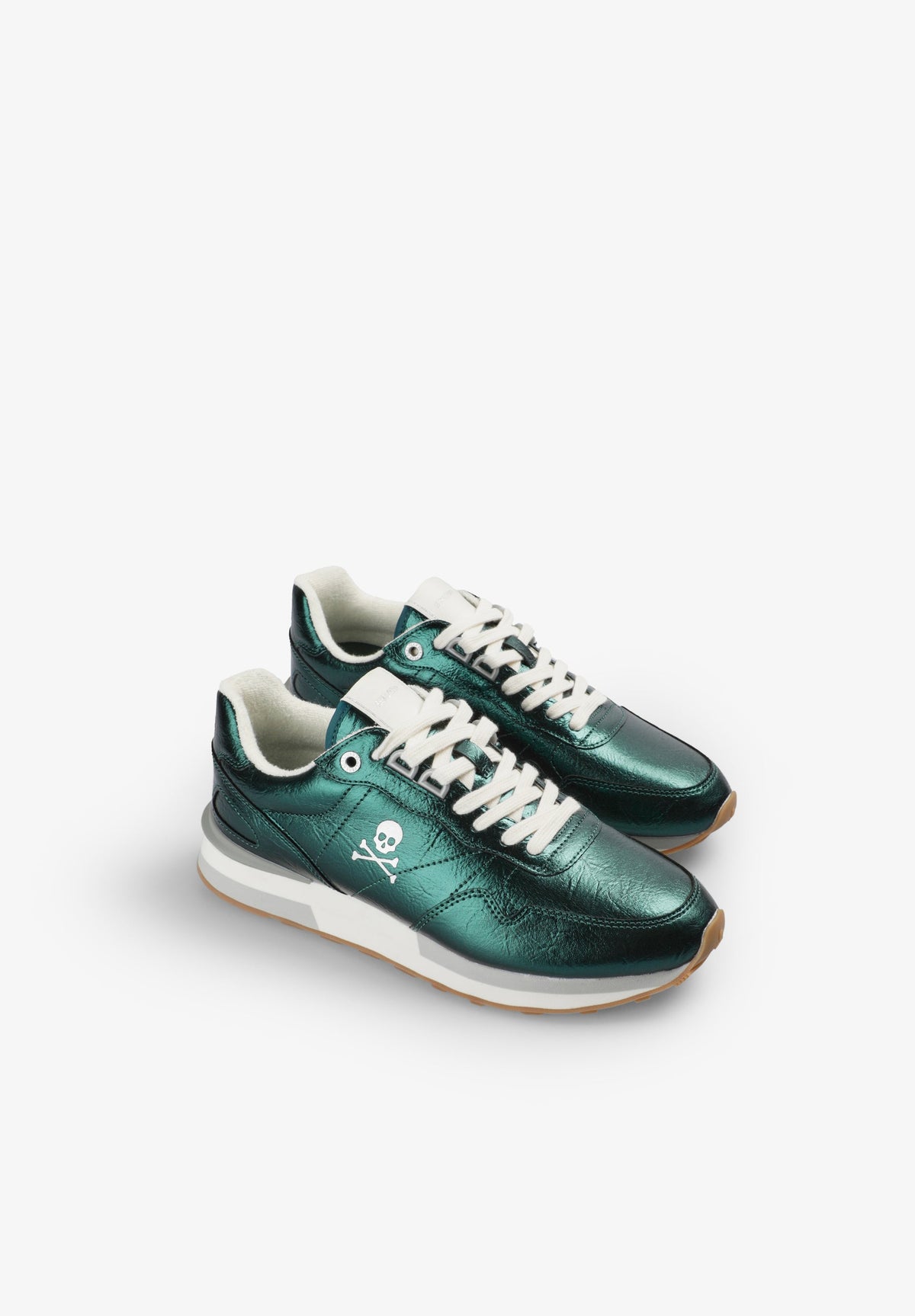 METALLIC SKULL SNEAKERS