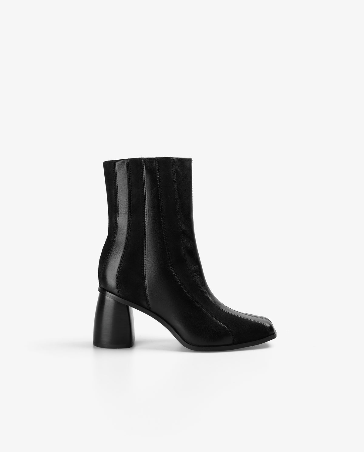 STRIPE PRINT HIGH-HEEL BOOTS