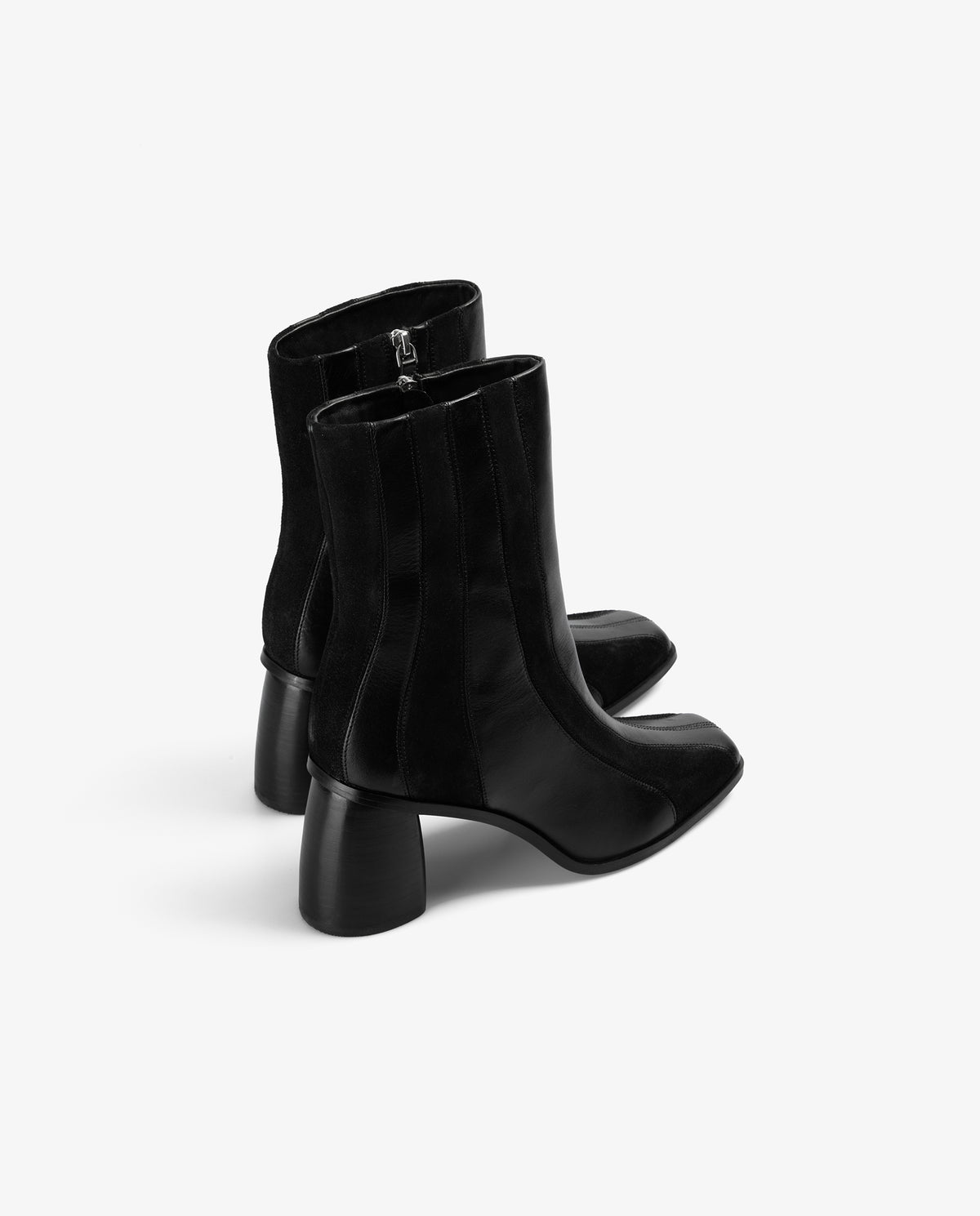 STRIPE PRINT HIGH-HEEL BOOTS