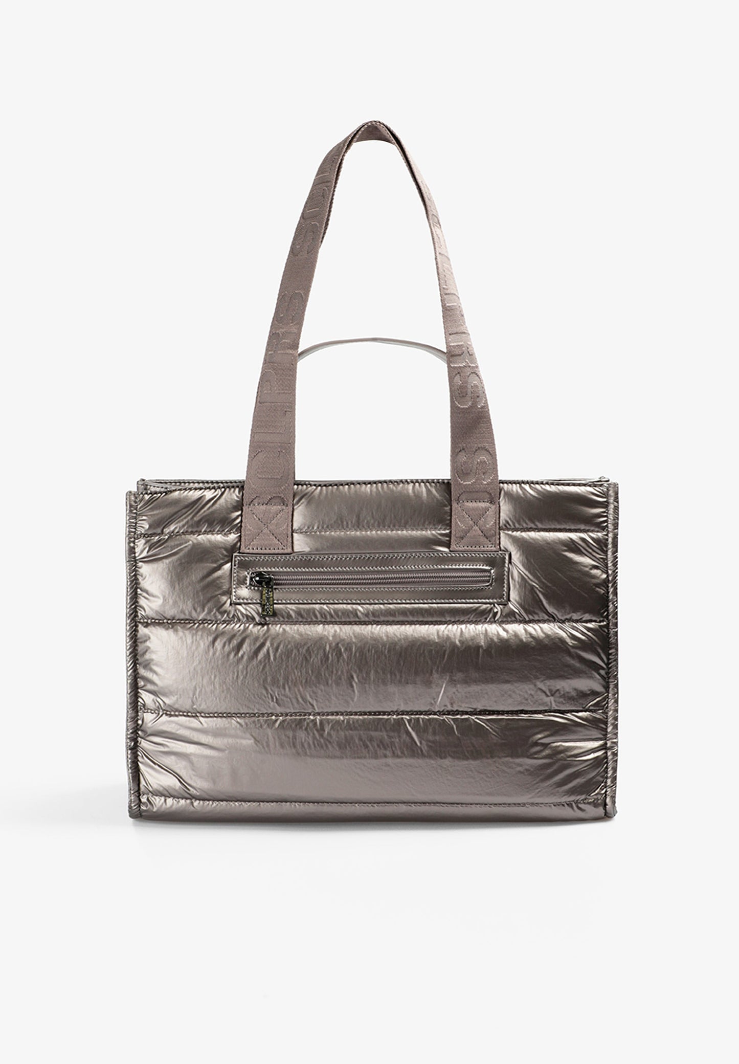 METALLIC QUILTED TOTE BAG