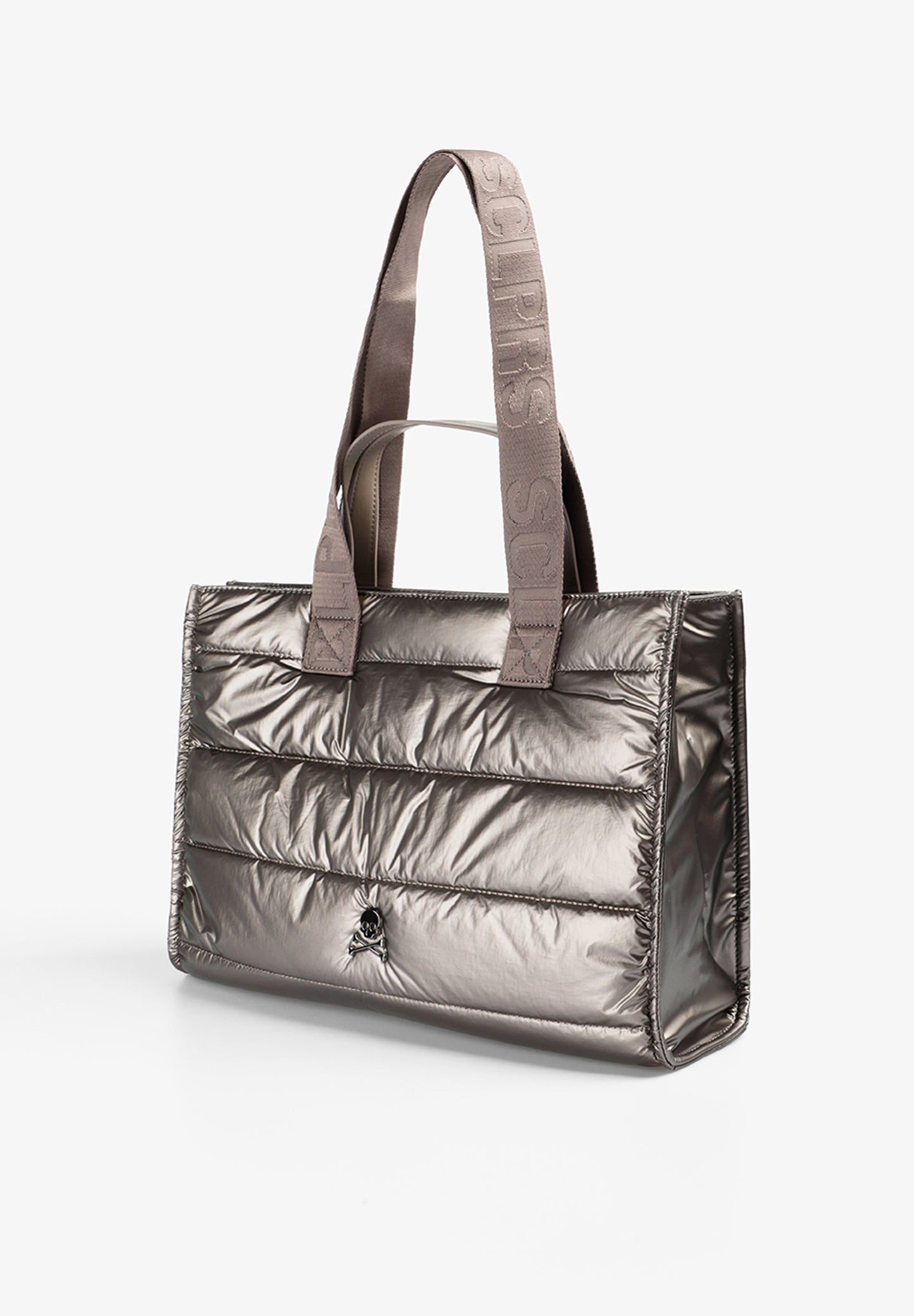 METALLIC QUILTED TOTE BAG