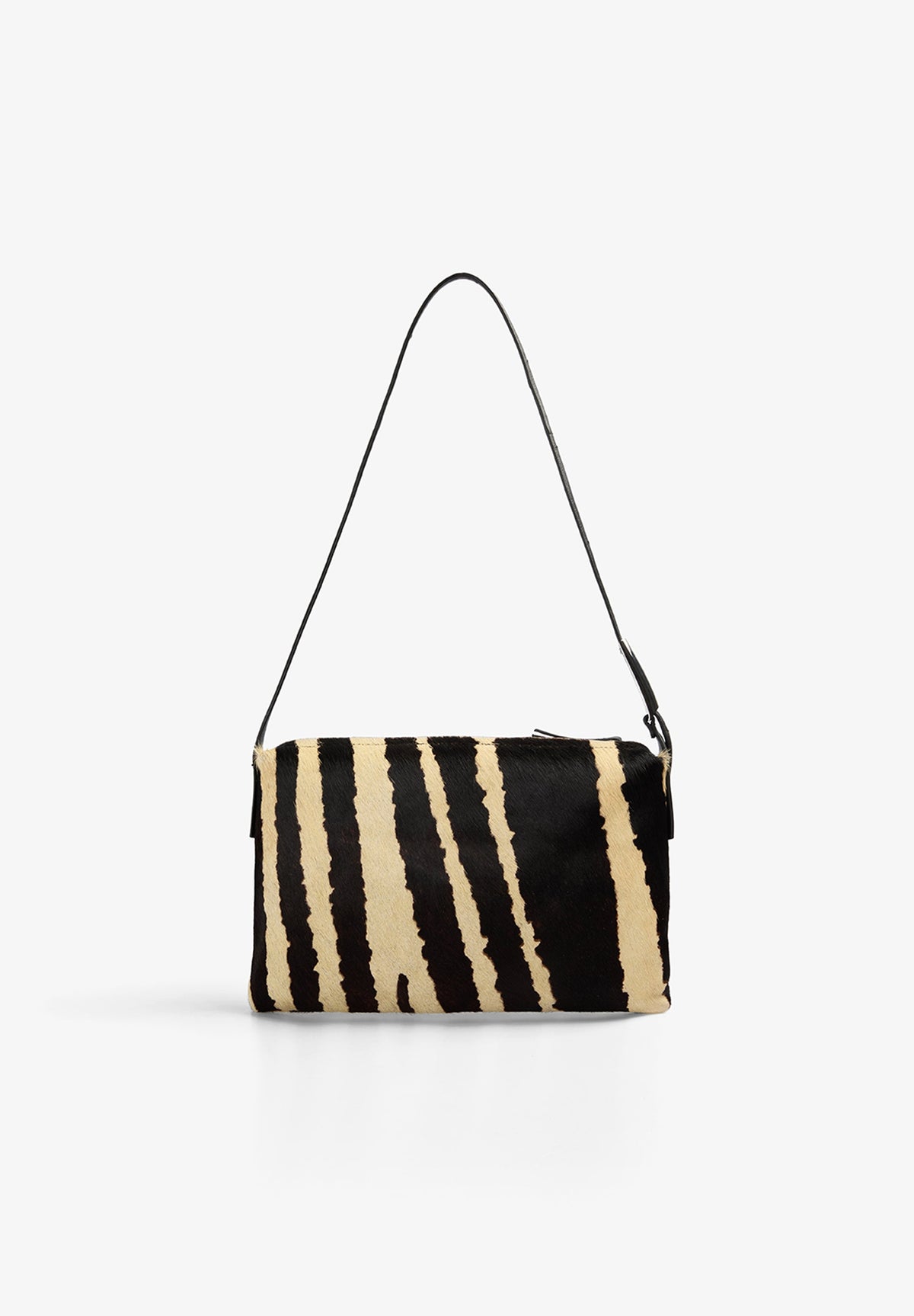 LEATHER SHOULDER BAG WITH ANIMAL PRINT