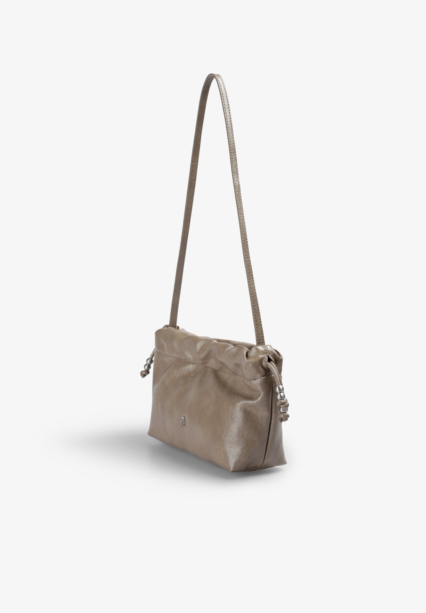FAUX LEATHER BAG WITH RUCHED CLOSURE