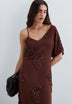 ASYMMETRIC BEADED DRESS