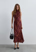 PRINTED HALTERNECK DRESS