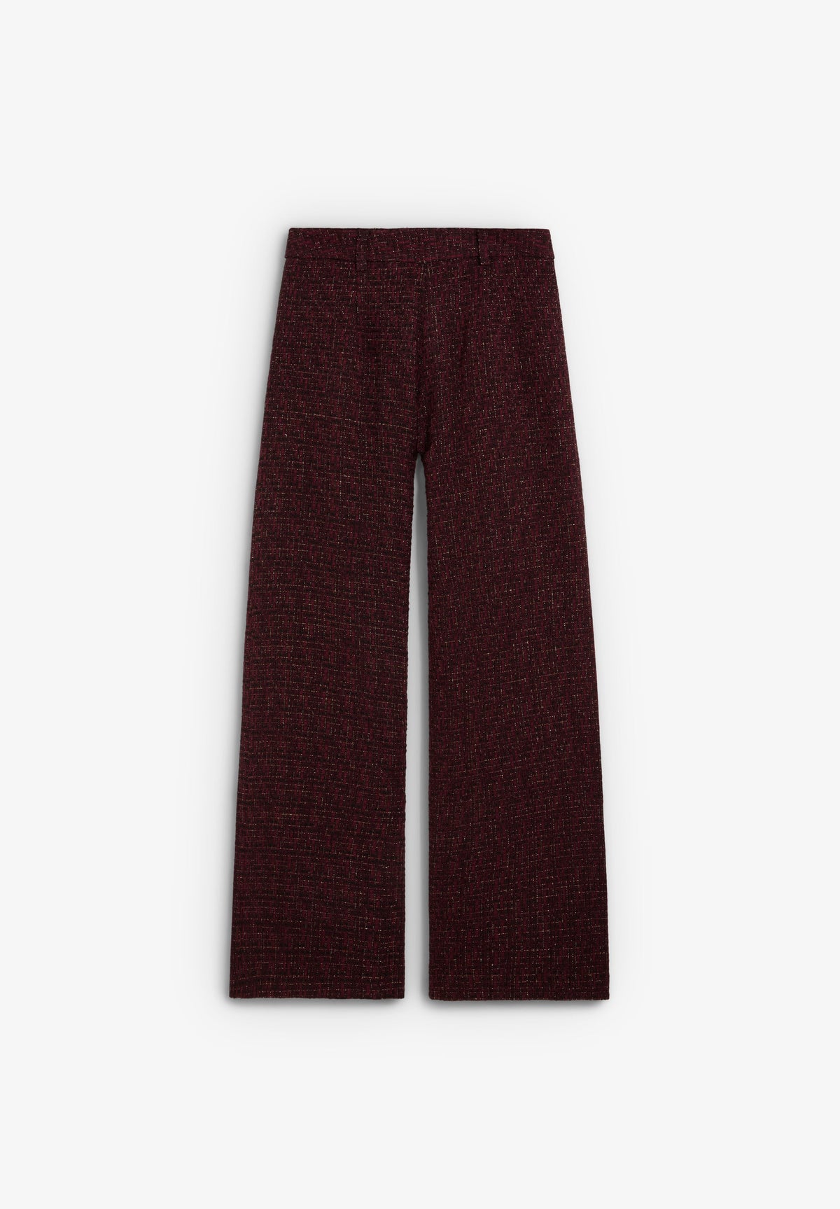 WIDE LEG TWEED TROUSERS