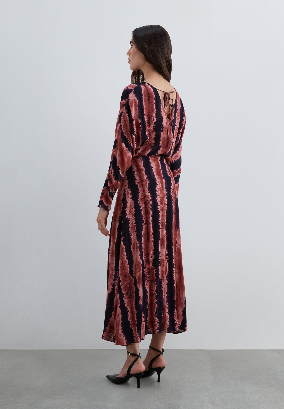 TIE-DYE PRINT MIDI DRESS