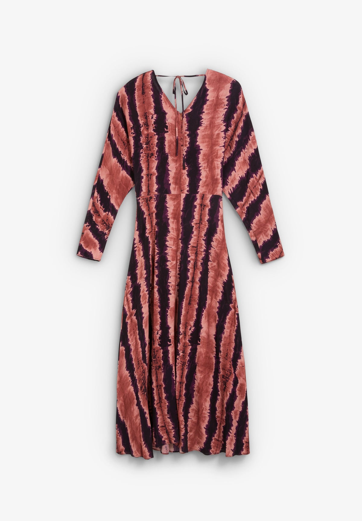 TIE-DYE PRINT MIDI DRESS
