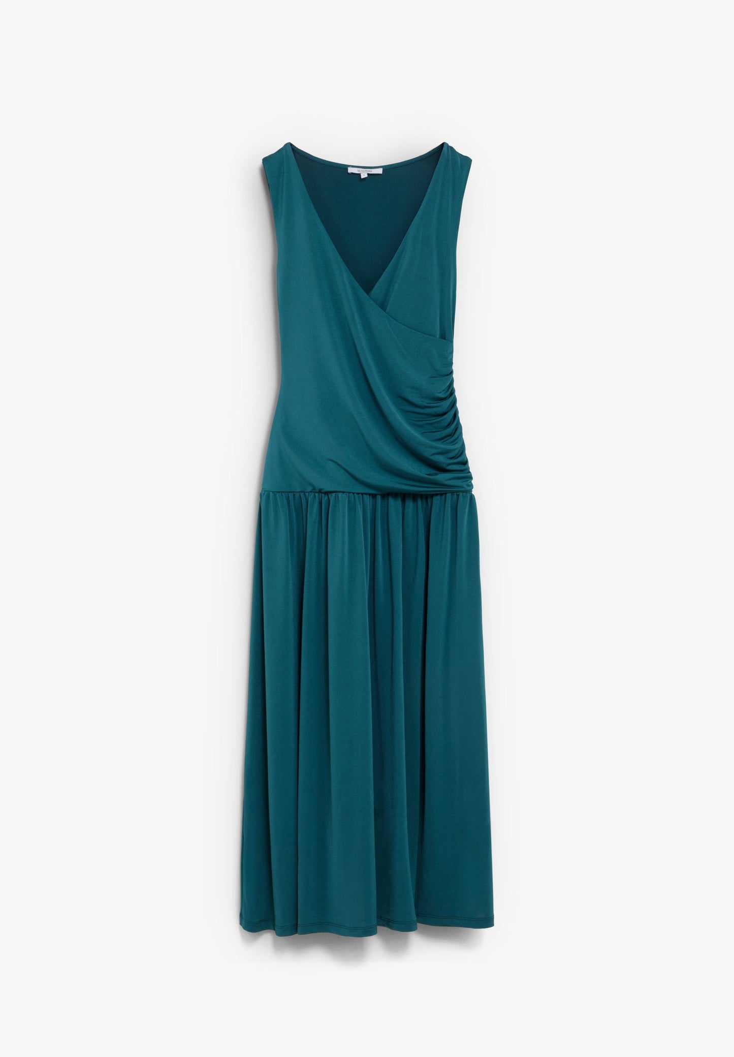 FINE-KNIT DRAPED DRESS