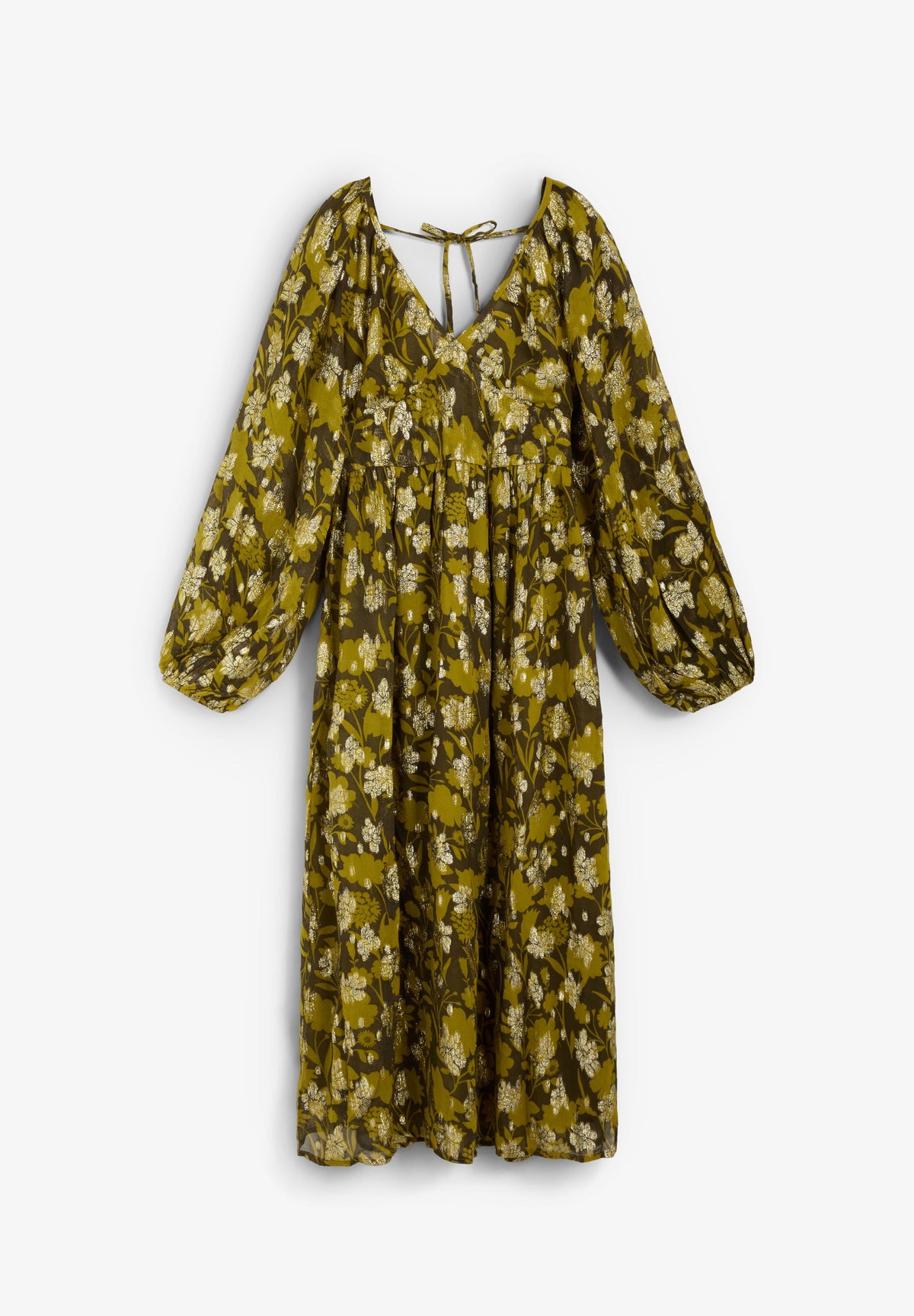 FLORAL PRINT LUREX DRESS