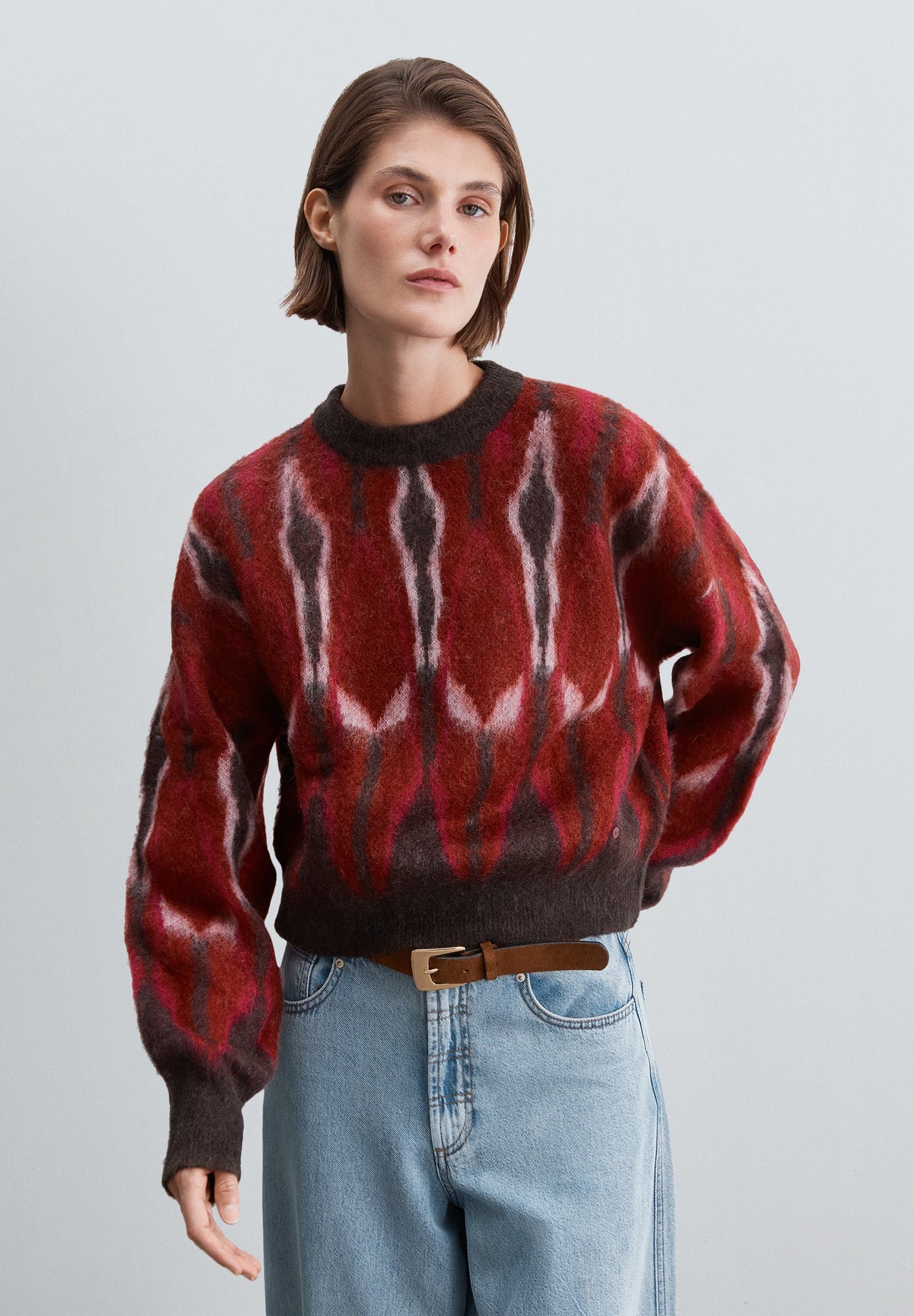 MULTICOLOURED PRINT SWEATER