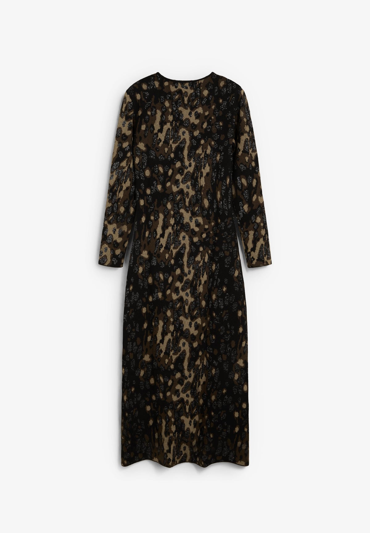 JACQUARD DRESS WITH SHOULDER PADS