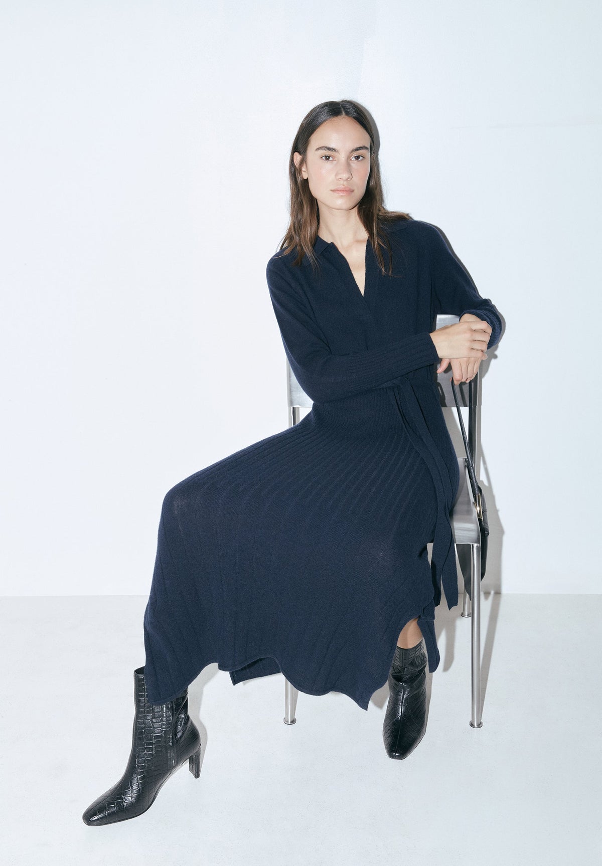 POLO COLLAR KNIT DRESS