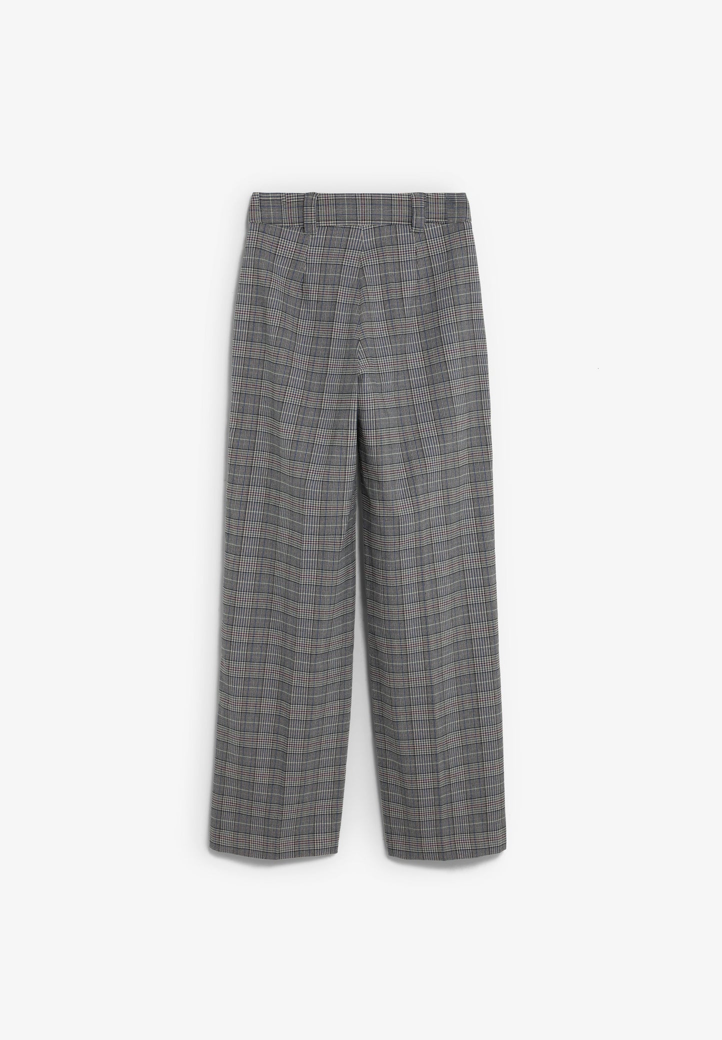 STRAIGHT CHECKED TROUSERS
